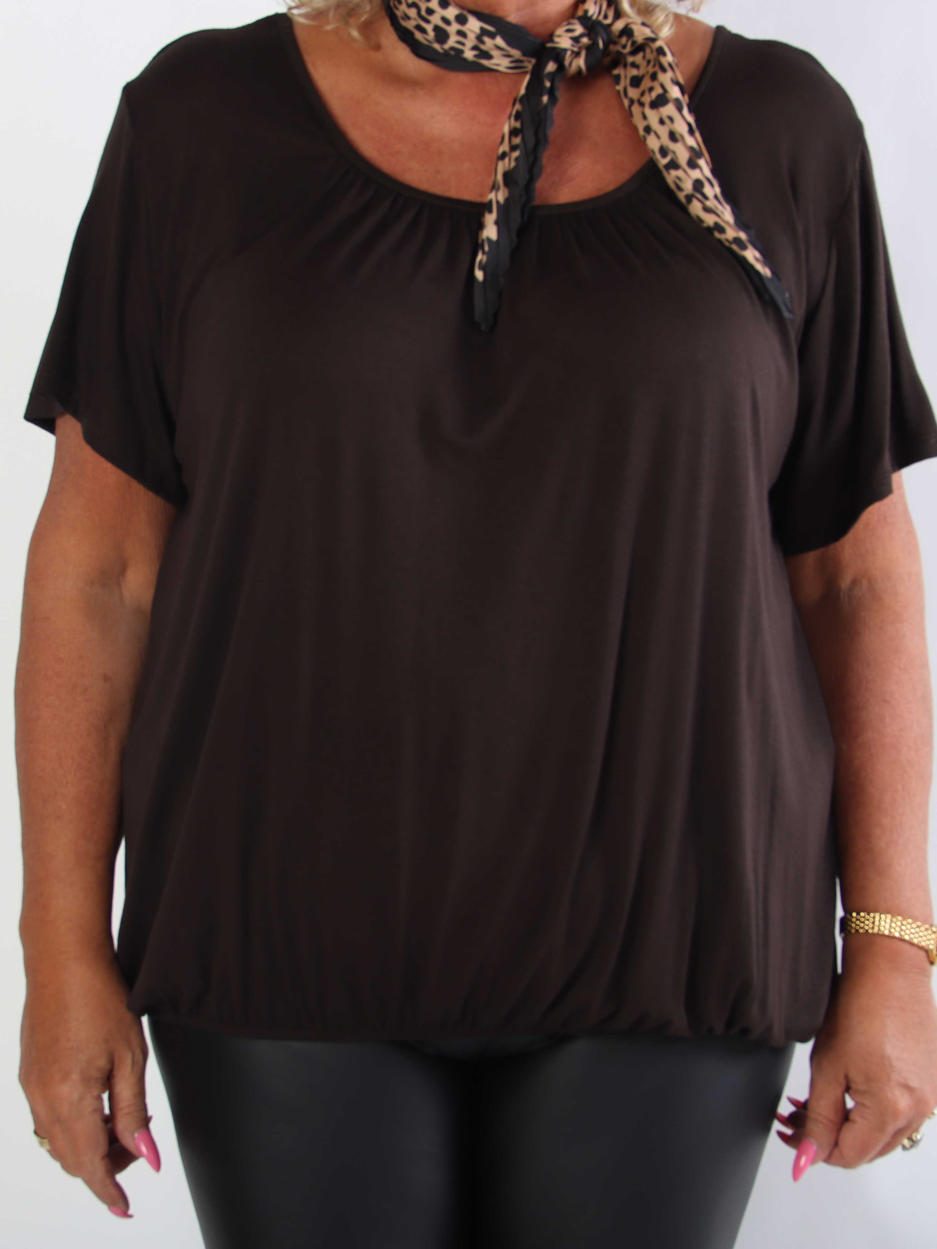 Miracle t-shirt - Basic t-shirt i plus size med resår i nederkanten (bestseller)