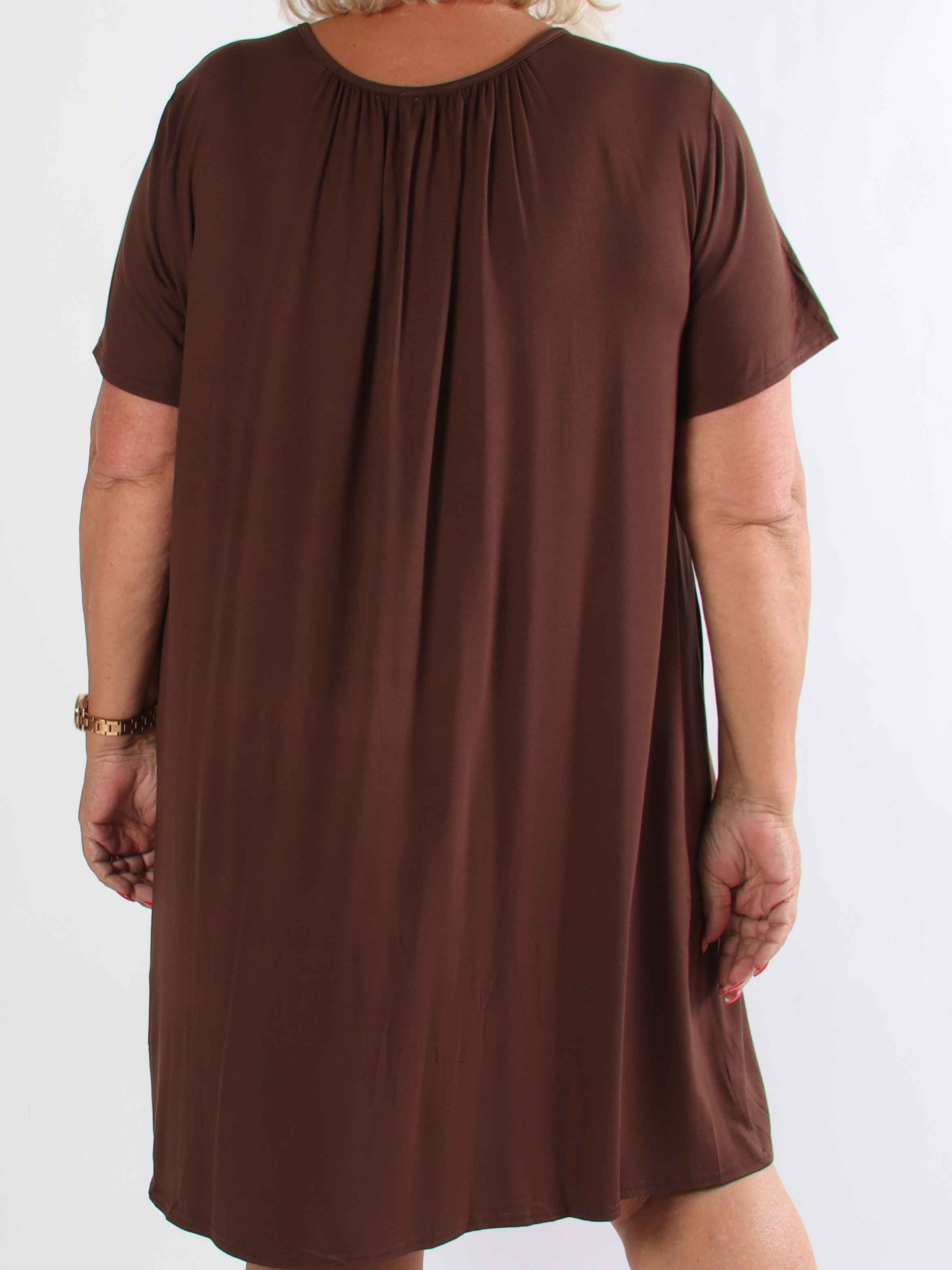 Miravi Sparkle - Lös plus size klänning i elastiskt tyg med strass