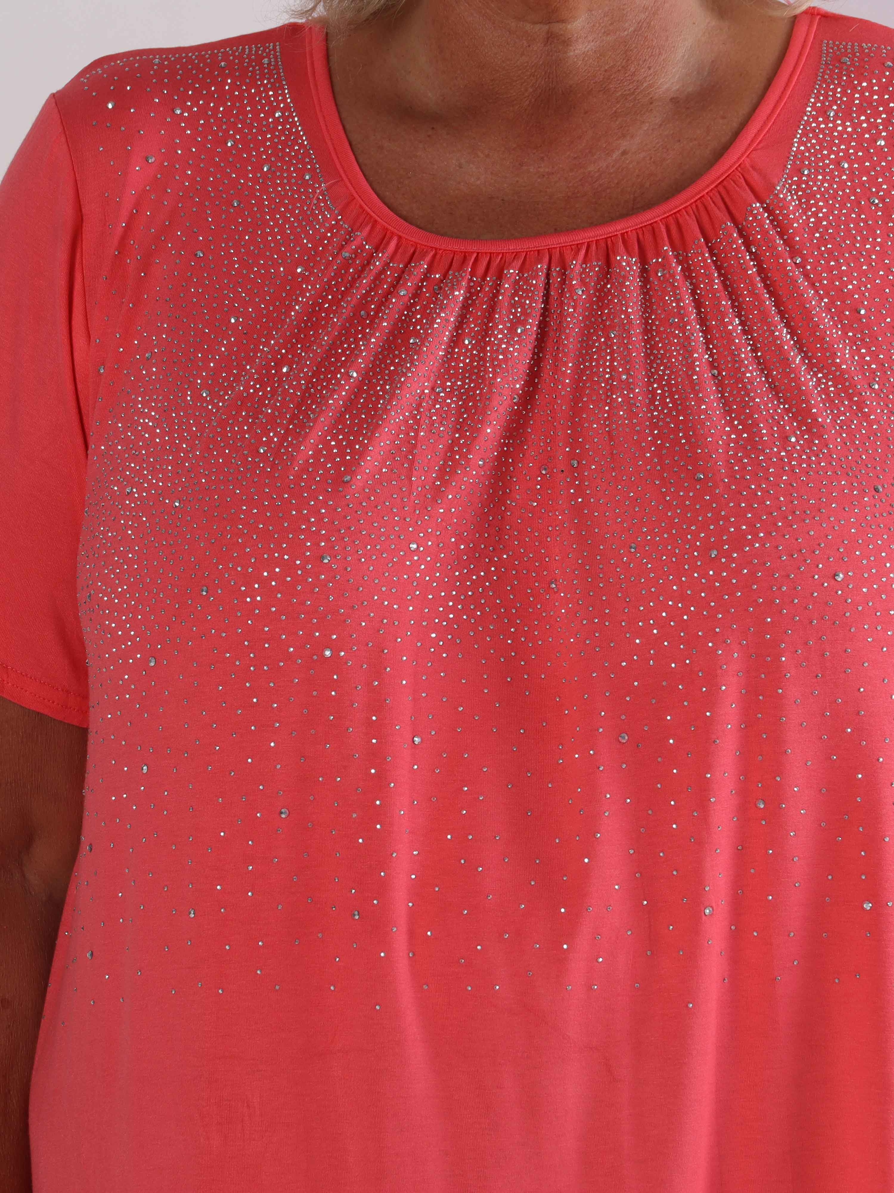 Miravi Sparkle - Lös plus size klänning i elastiskt tyg med strass