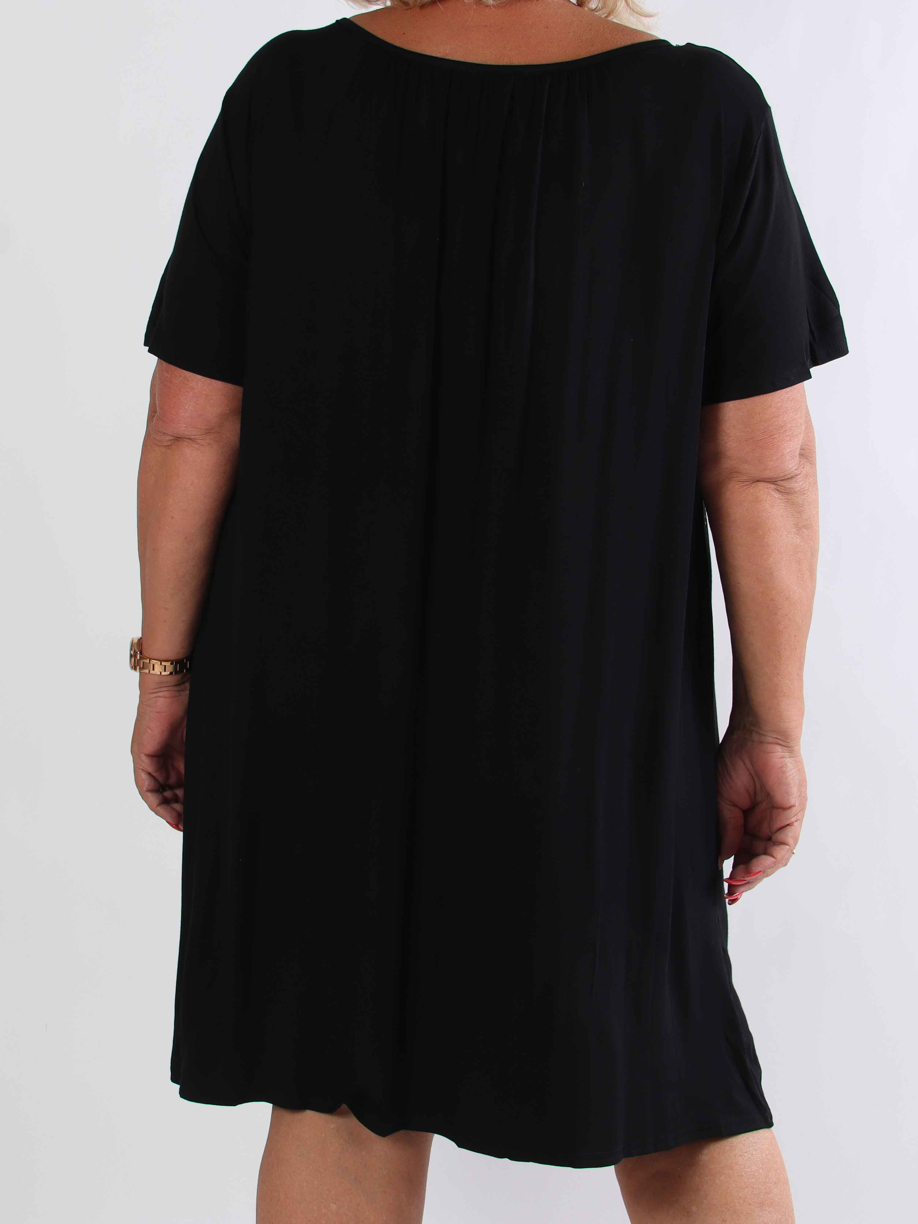 Miravi Sparkle - Lös plus size klänning i elastiskt tyg med strass