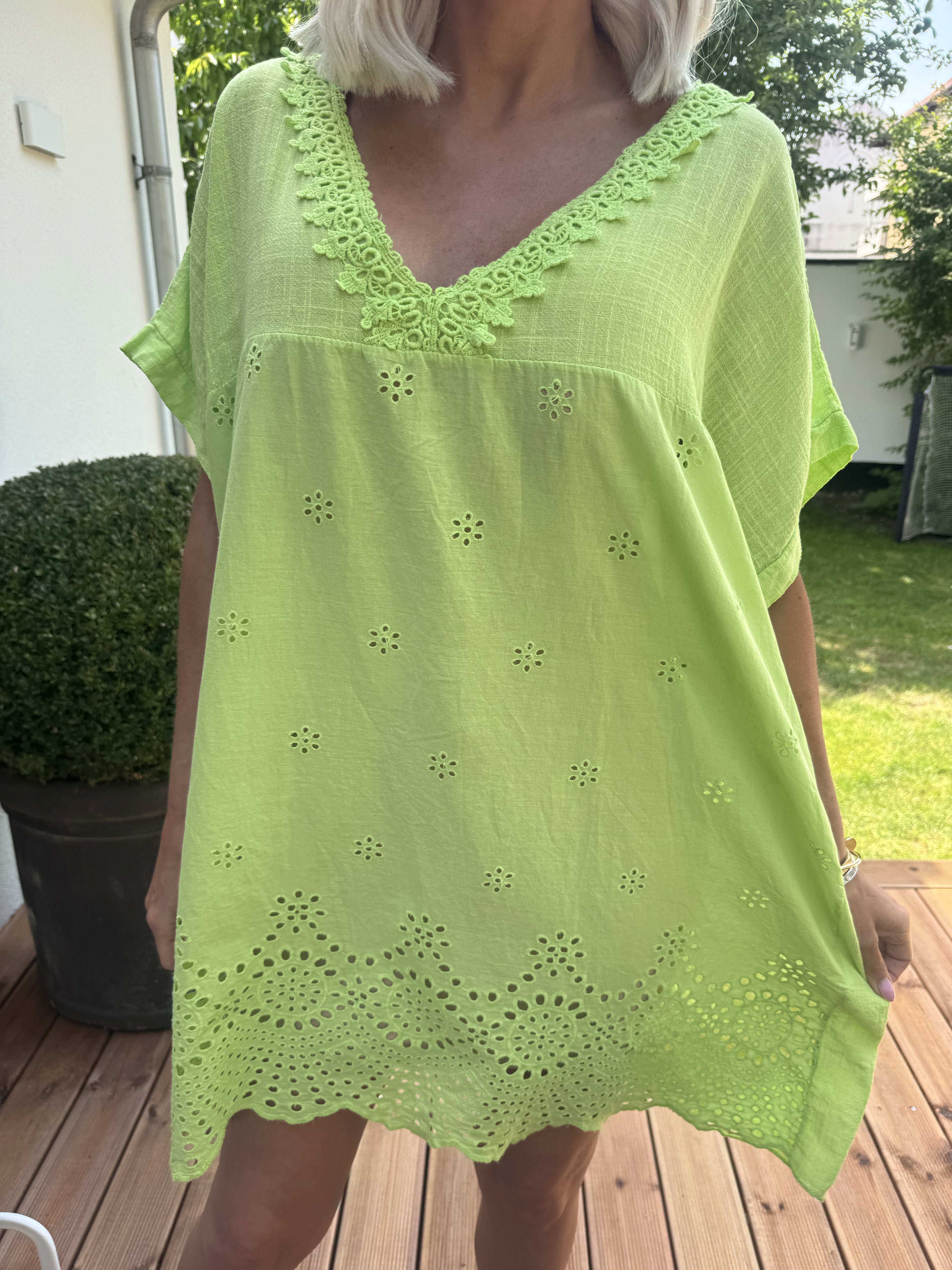 Mirina - Söt tunika i bomull med broderie anglaise