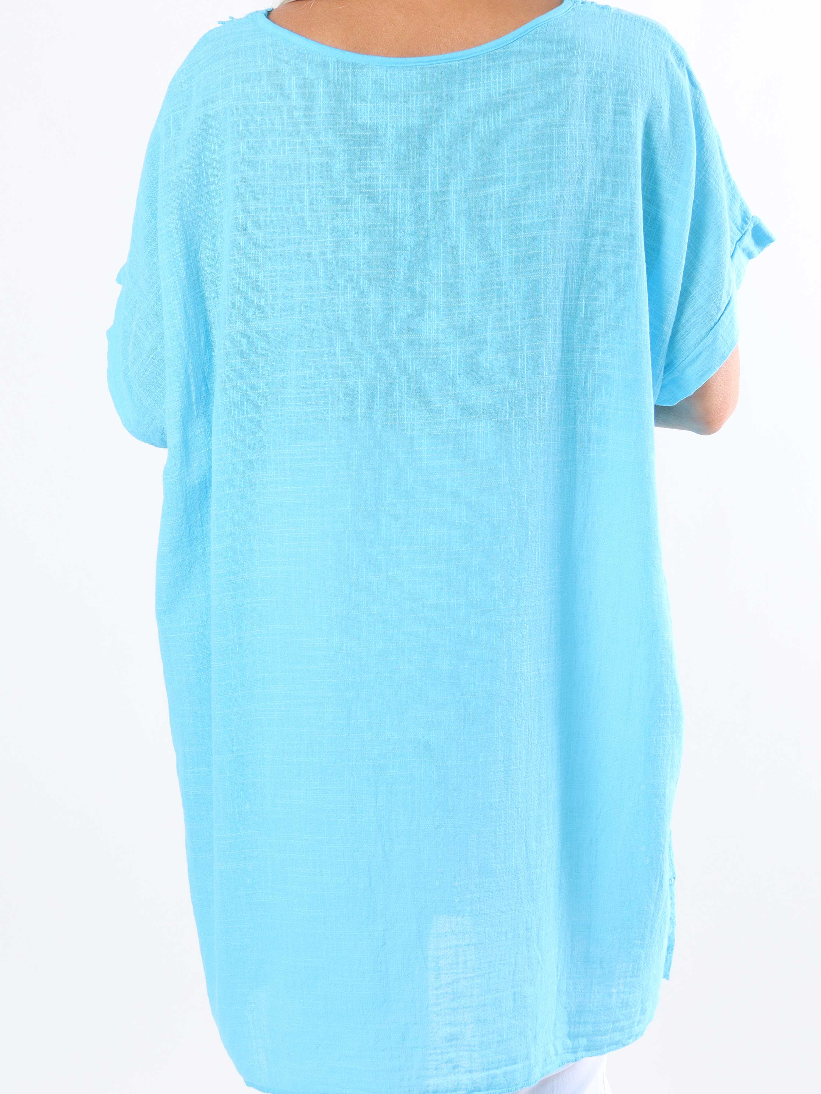 Mirina - Plus size tunika i bomull med broderie anglaise