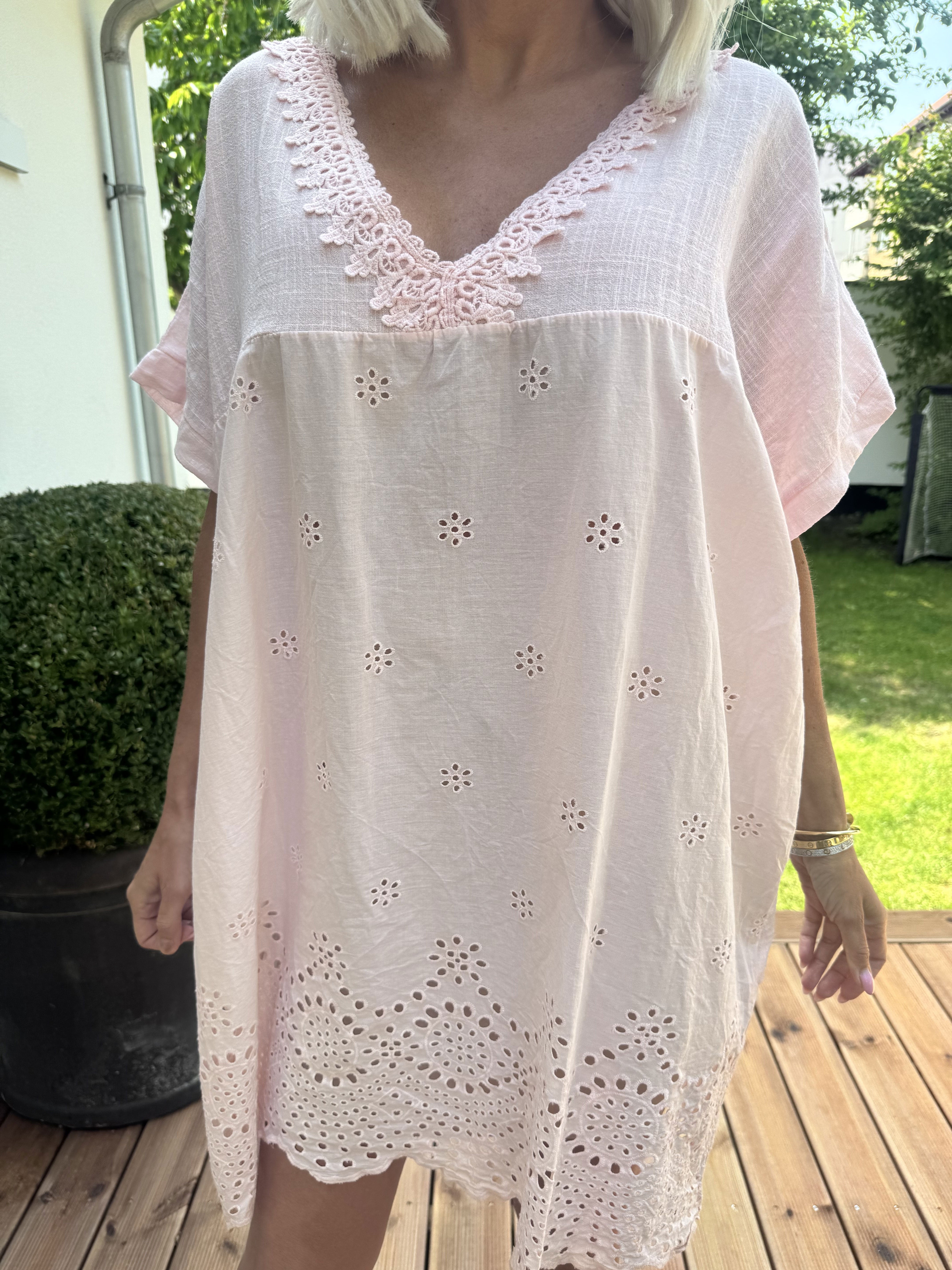 Mirina - Söt tunika i bomull med broderie anglaise