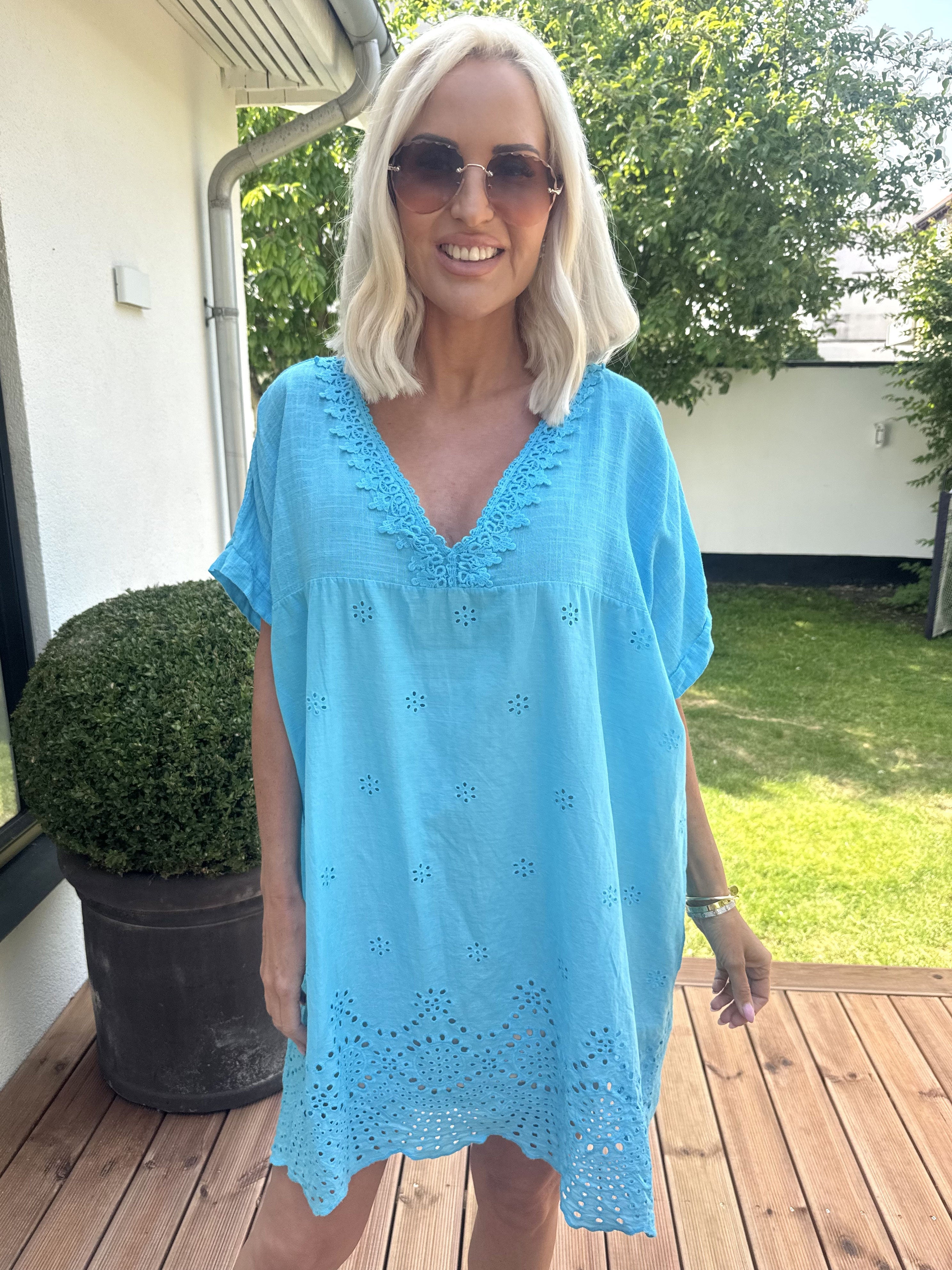 Mirina - Söt tunika i bomull med broderie anglaise