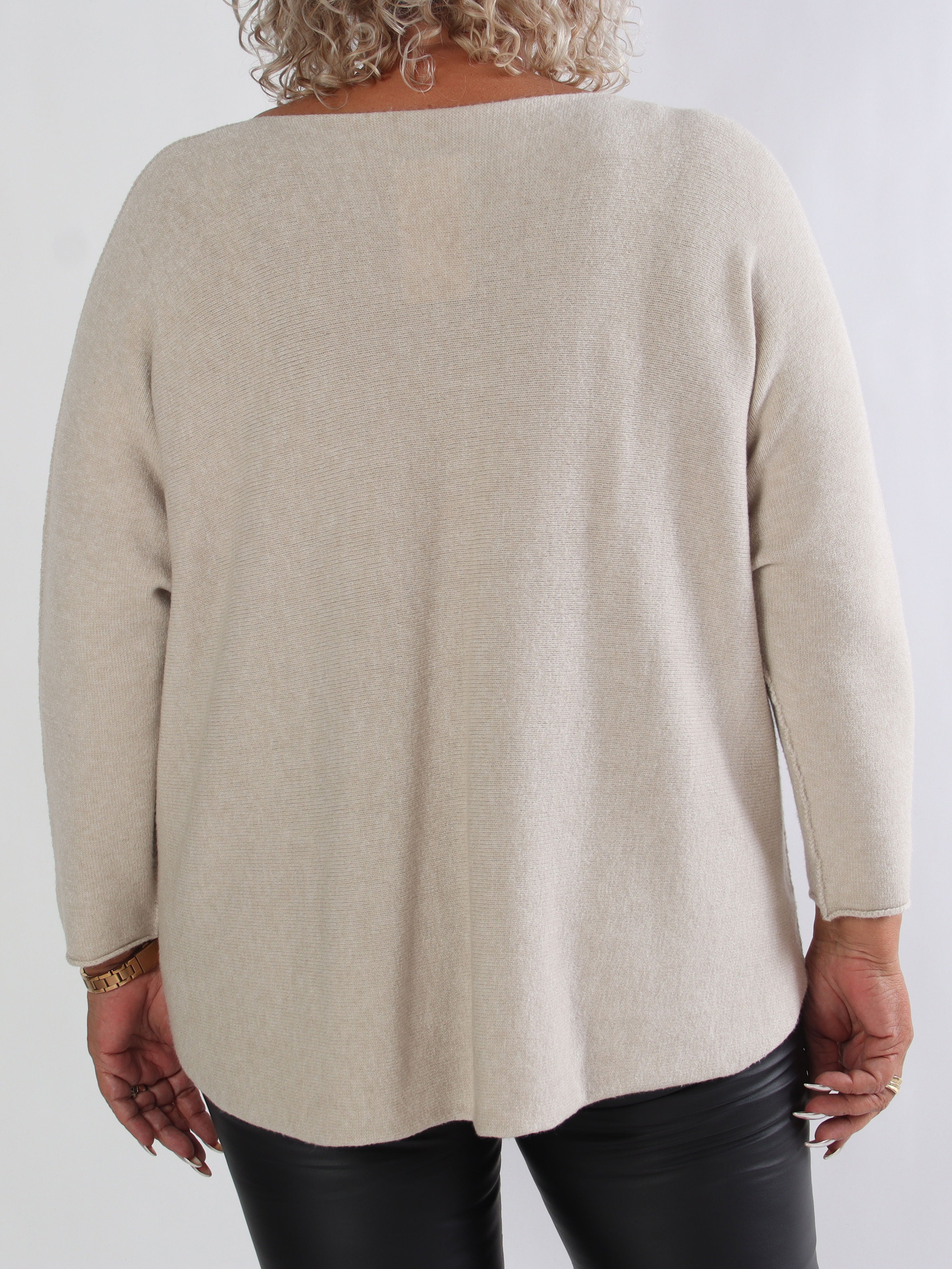 Mouse - Mjuk plus size tröja med mickey tryck i leopardmönster