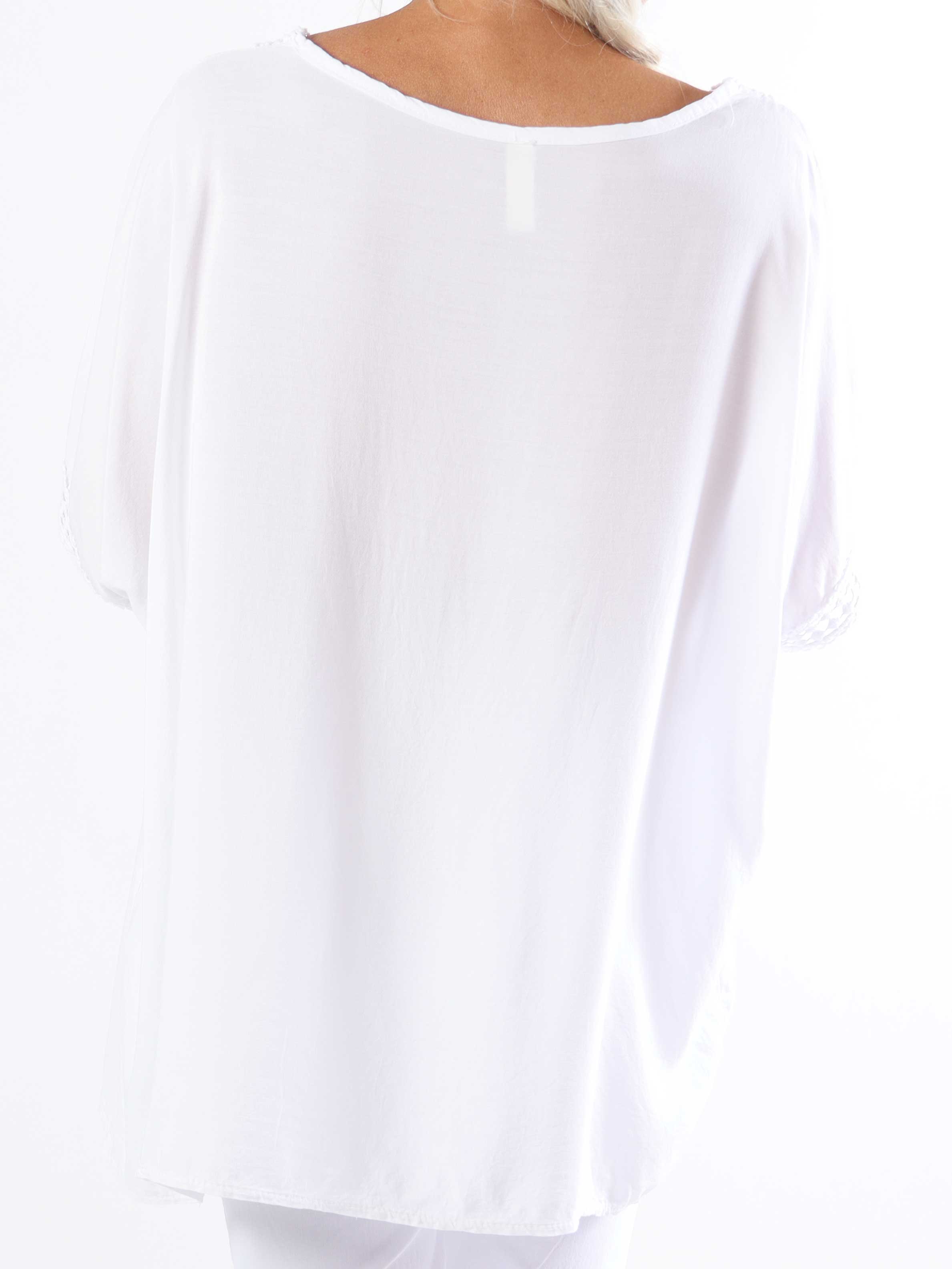 Muna - Plus size-tunika i ljus viskos med broderi