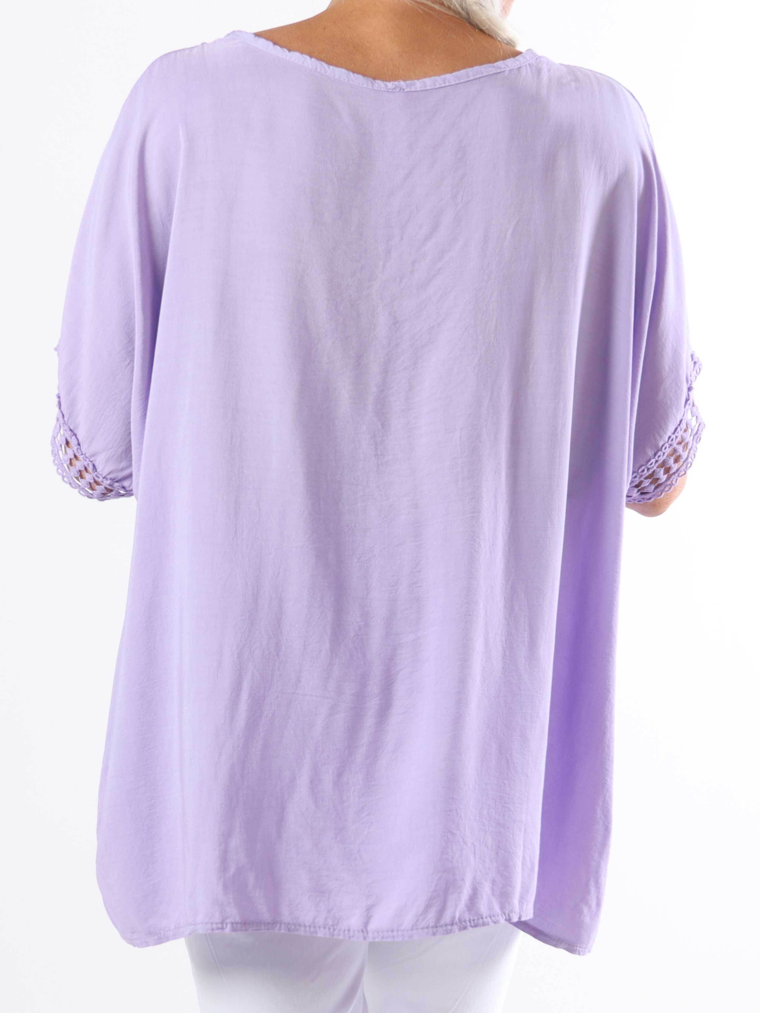 Muna - Plus size-tunika i ljus viskos med broderi