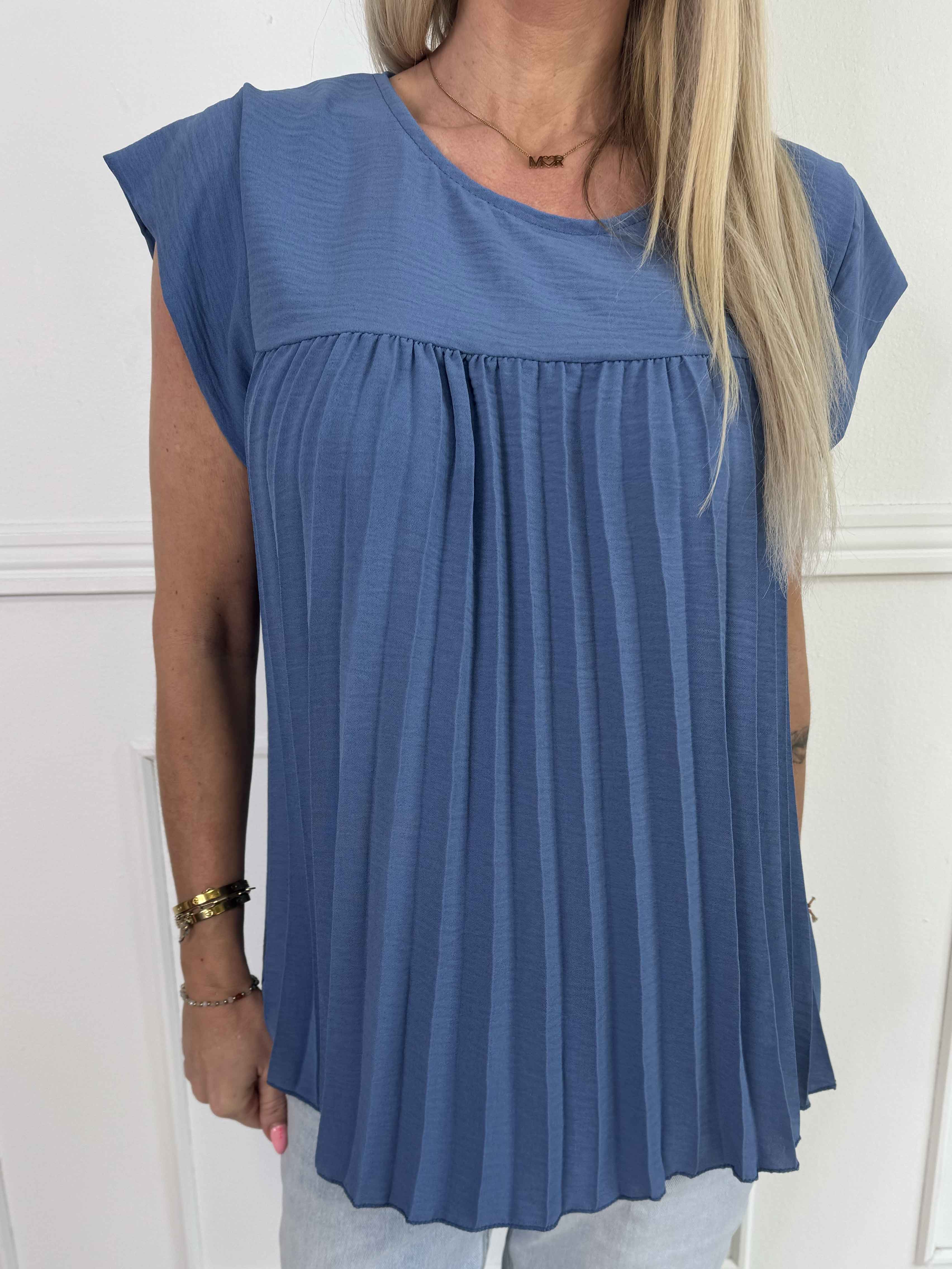 Nancy Shirt - Tunika med fine plisseringer