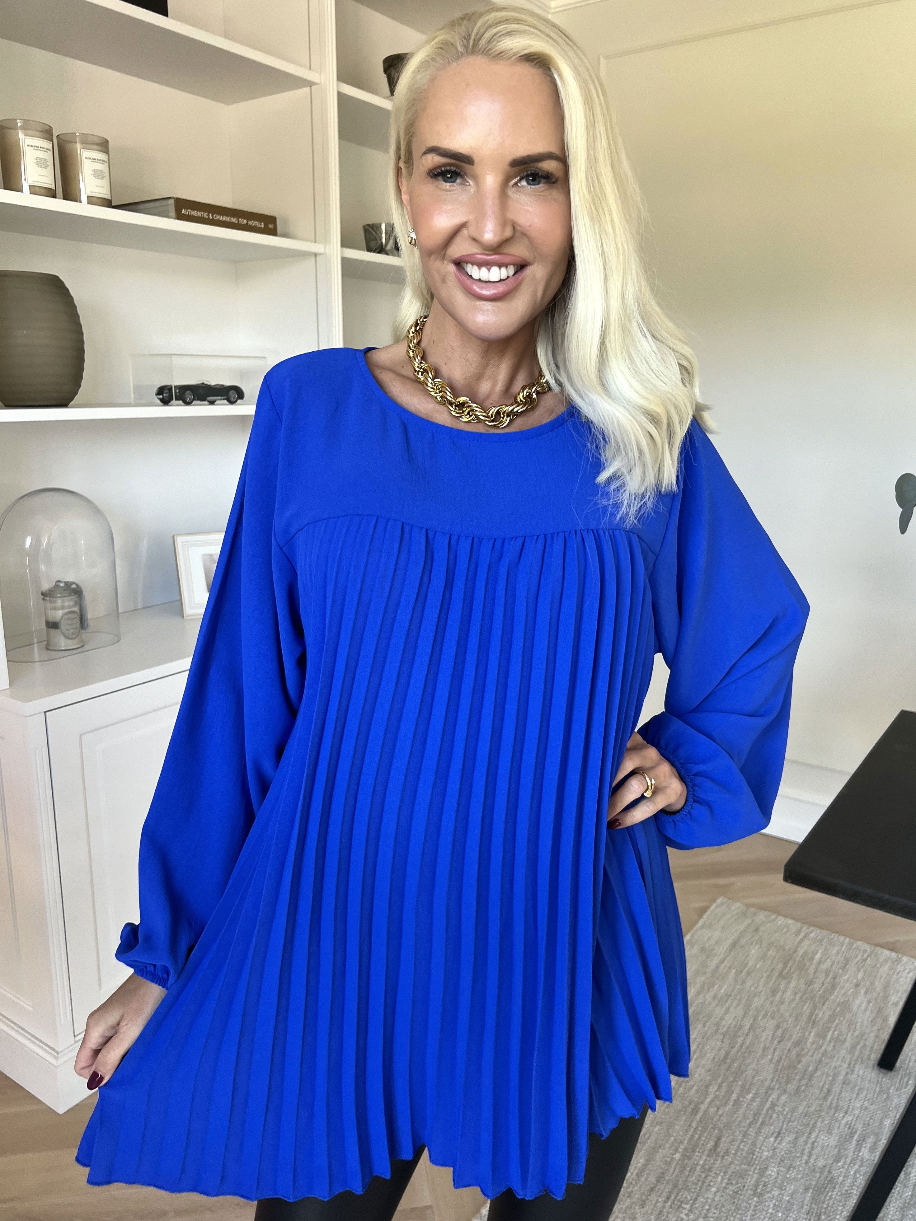 Nancy Shirt L/S - Söt blus med plissering