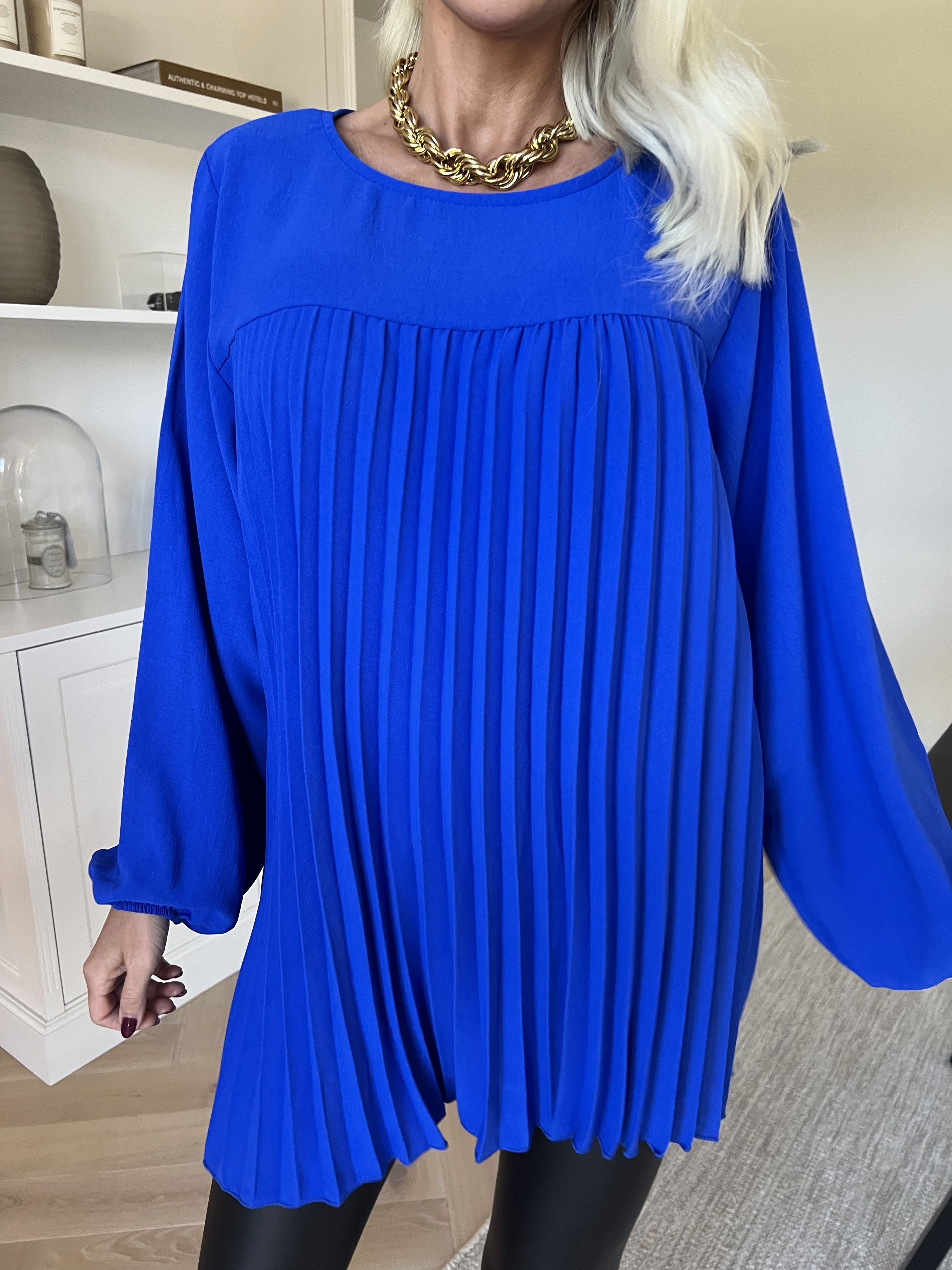 Nancy Shirt L/S - Söt blus med plissering