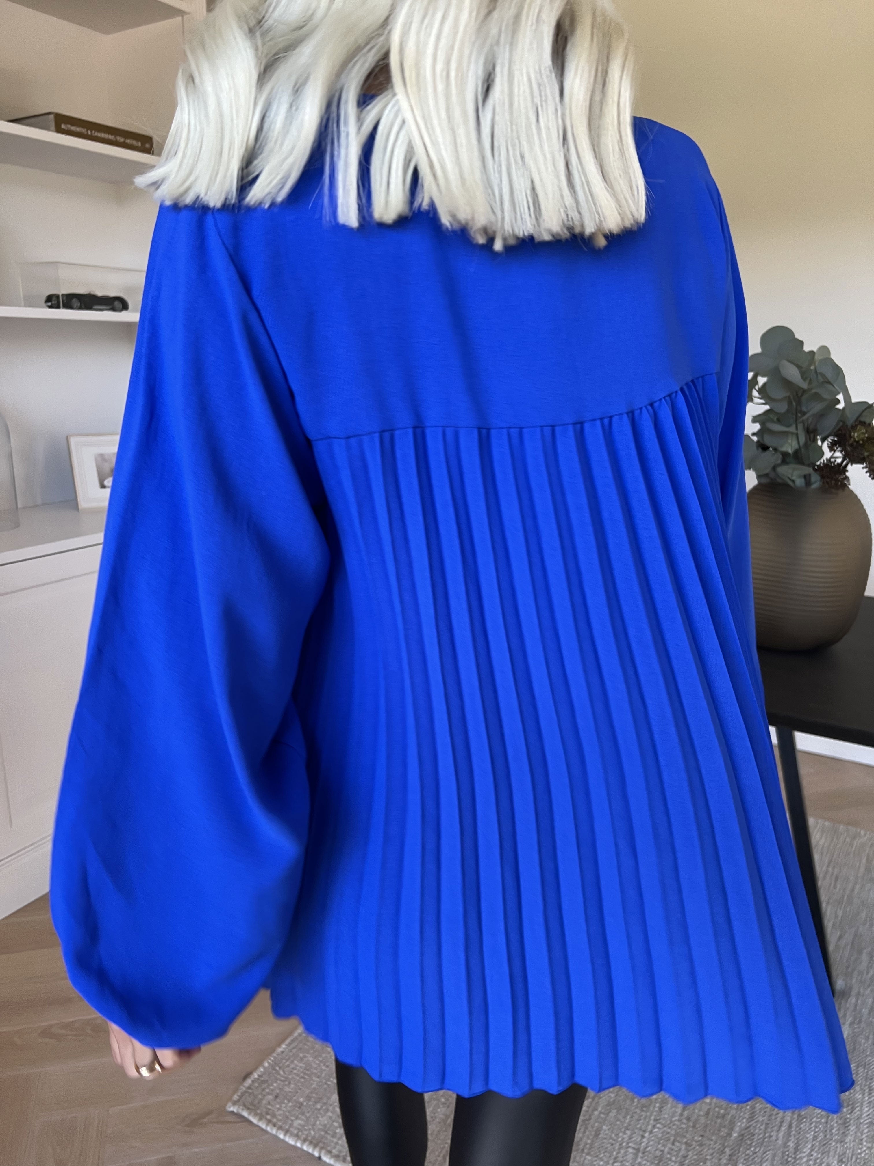 Nancy Shirt L/S - Söt blus med plissering