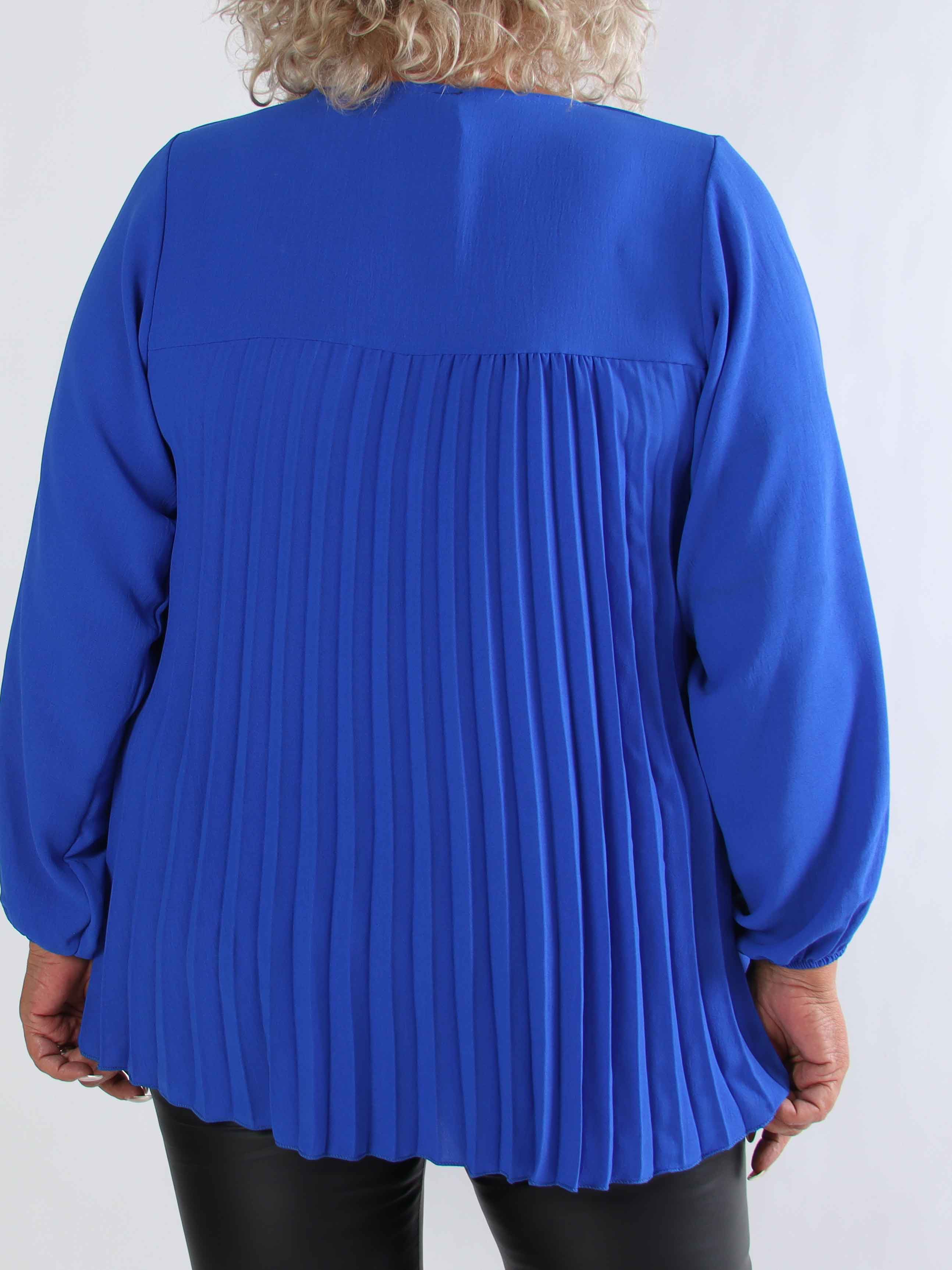 Nancy Shirt L/S - Söt plus size blus med plissering