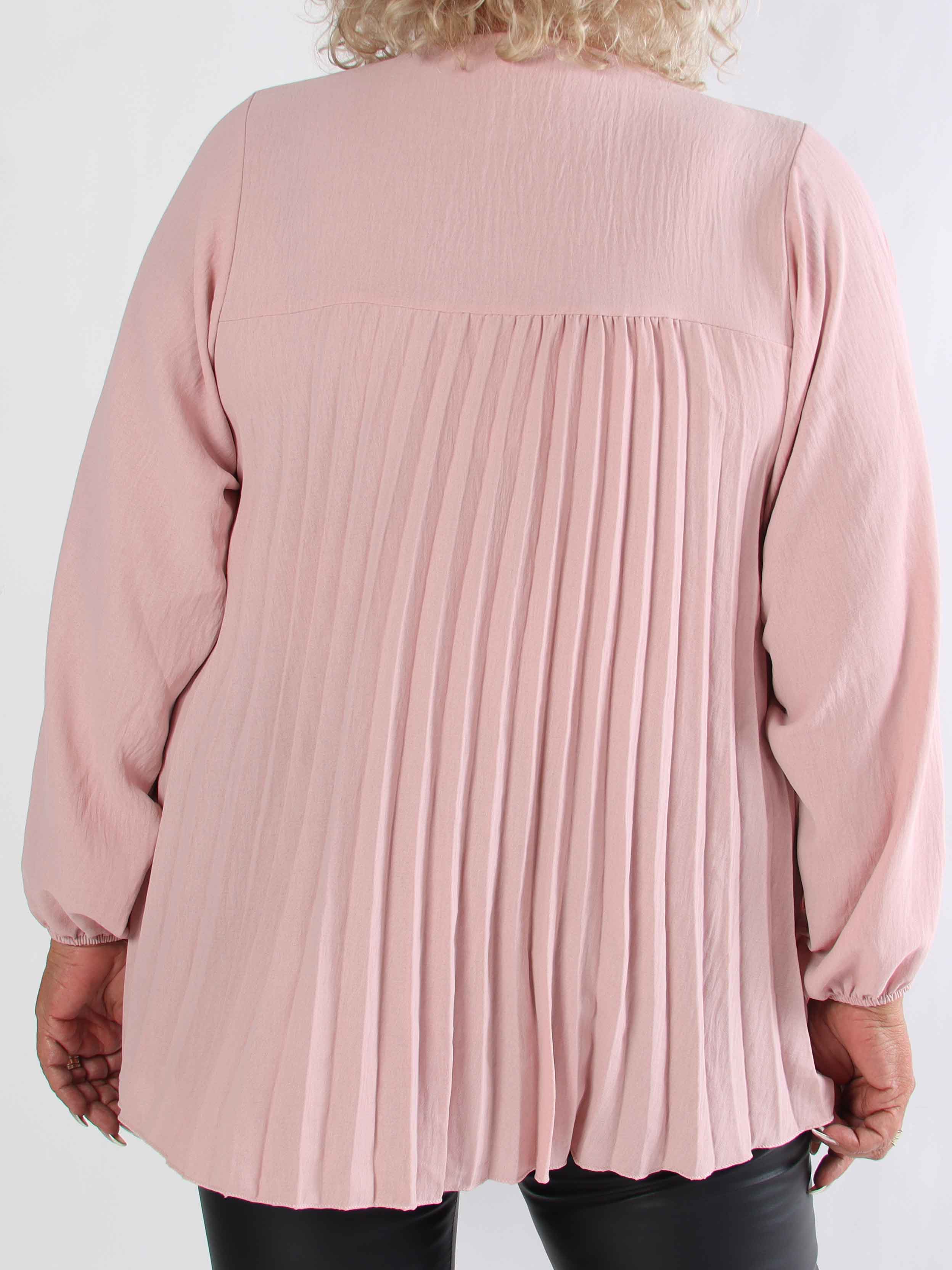 Nancy Shirt L/S - Söt plus size blus med plissering