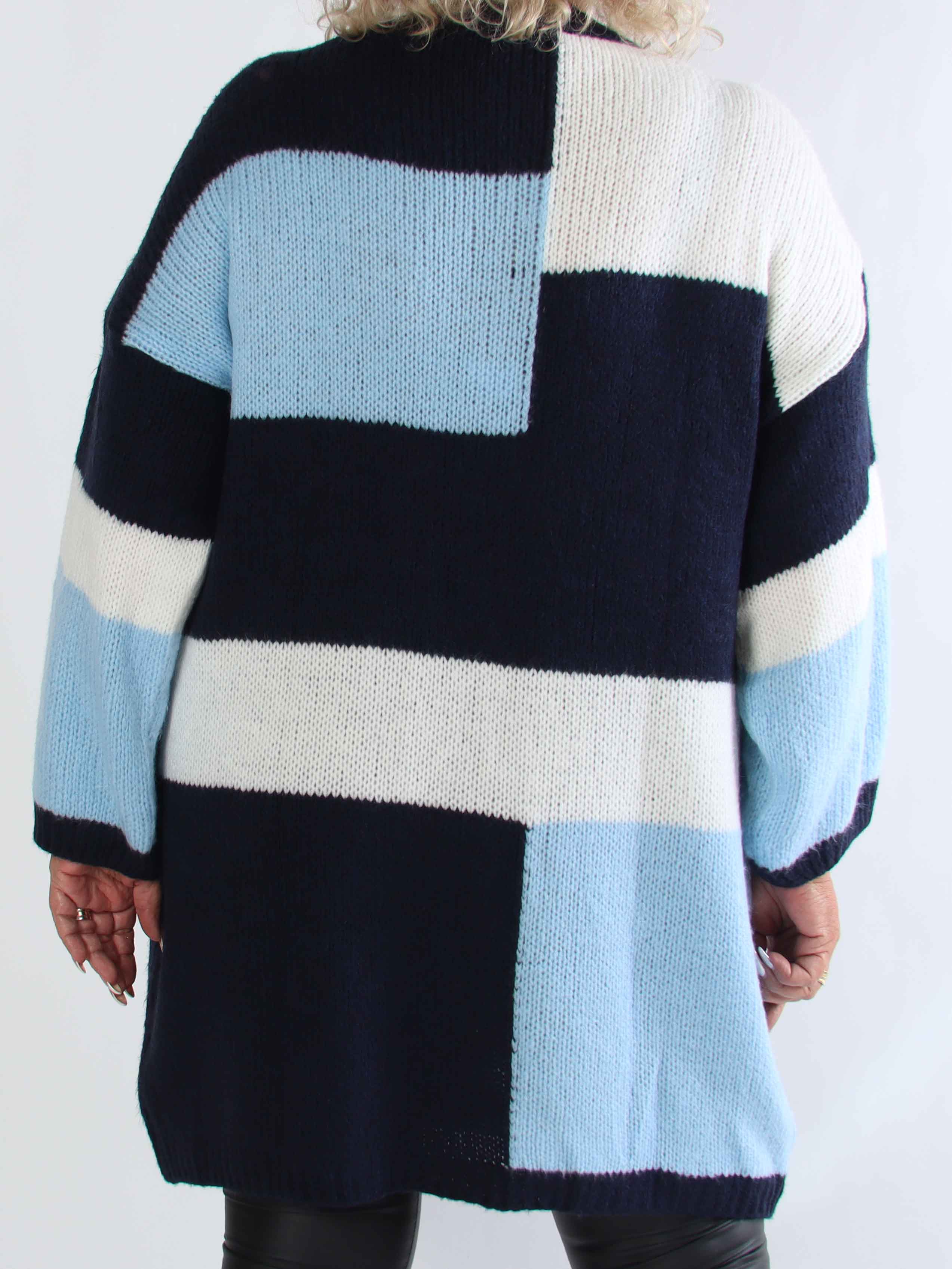 Nesrin - Stickad flerfärgad plus size klänning