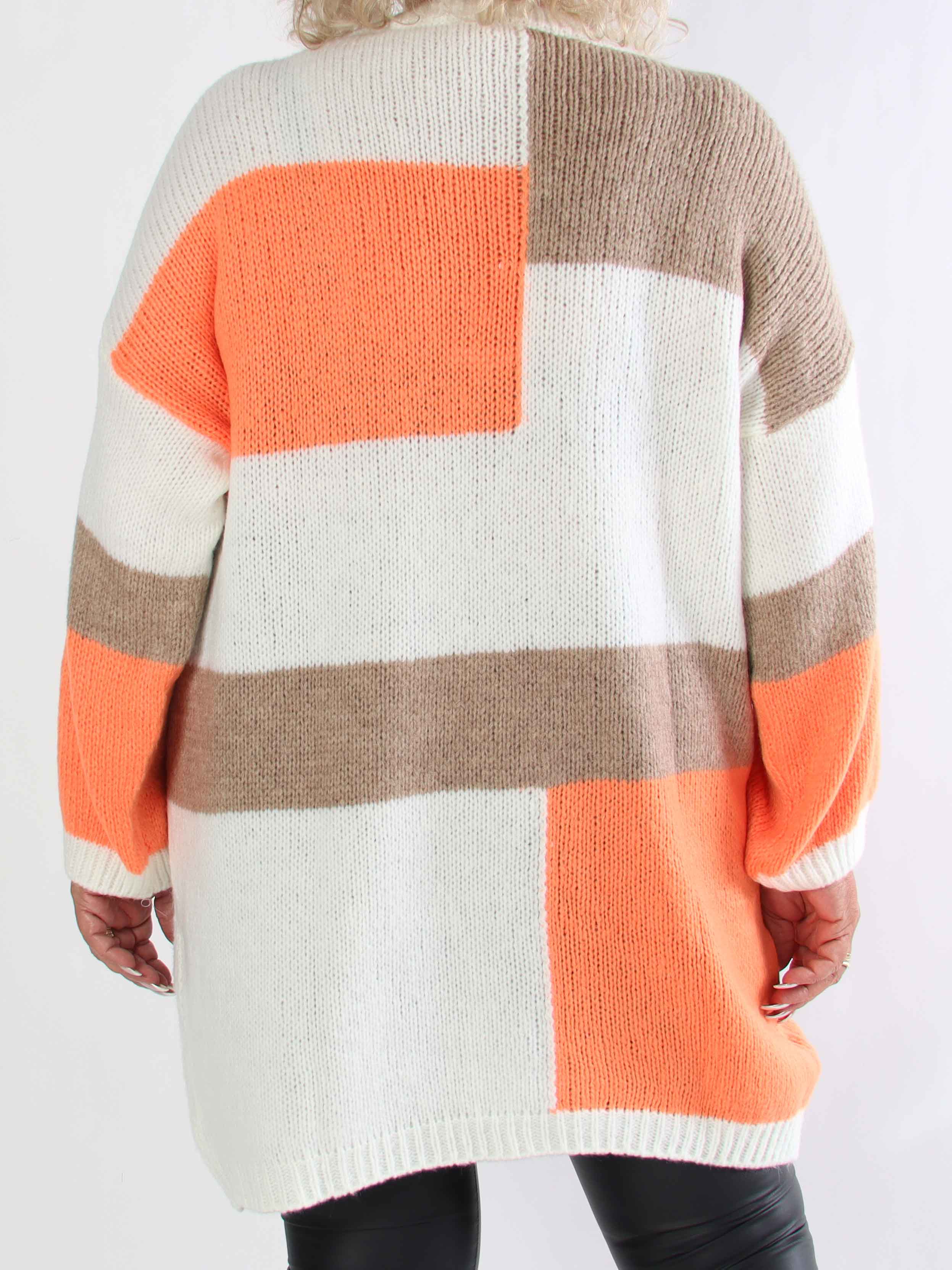 Nesrin - Stickad flerfärgad plus size klänning