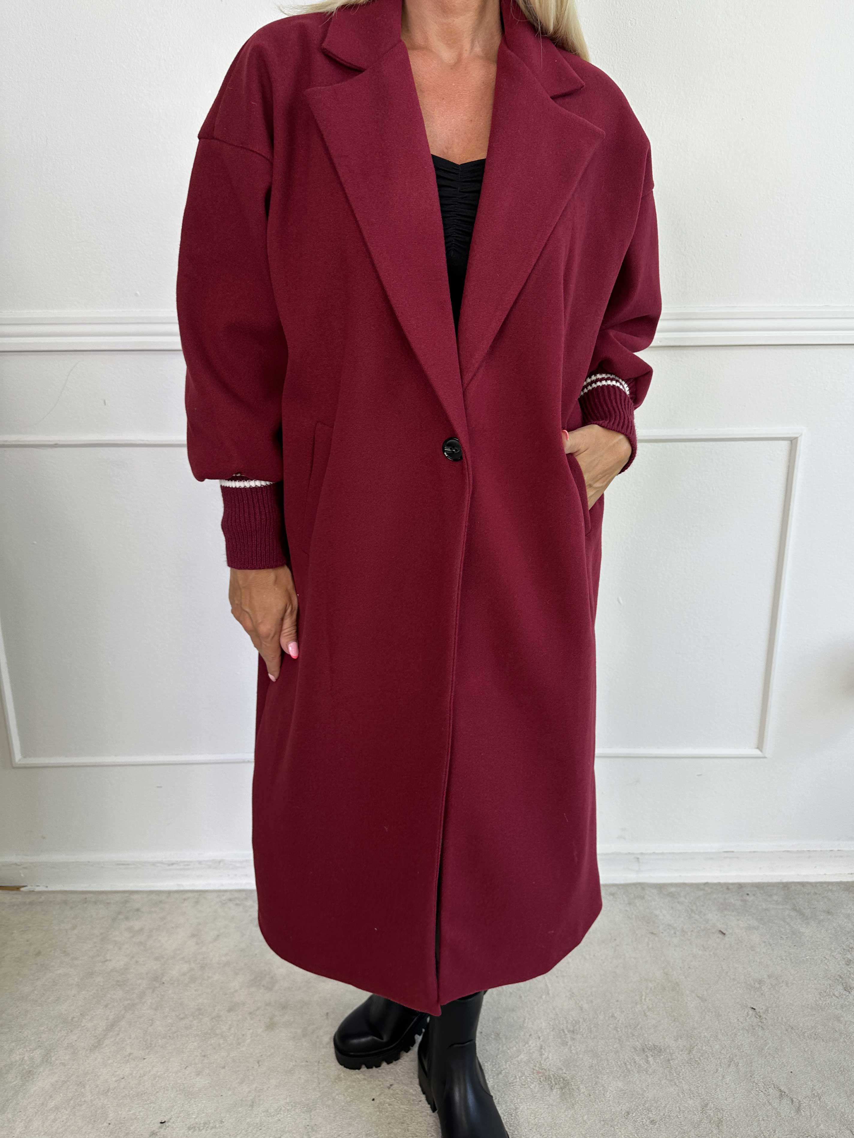 Nitas - Övergångsjacka med stickad del på ärmen