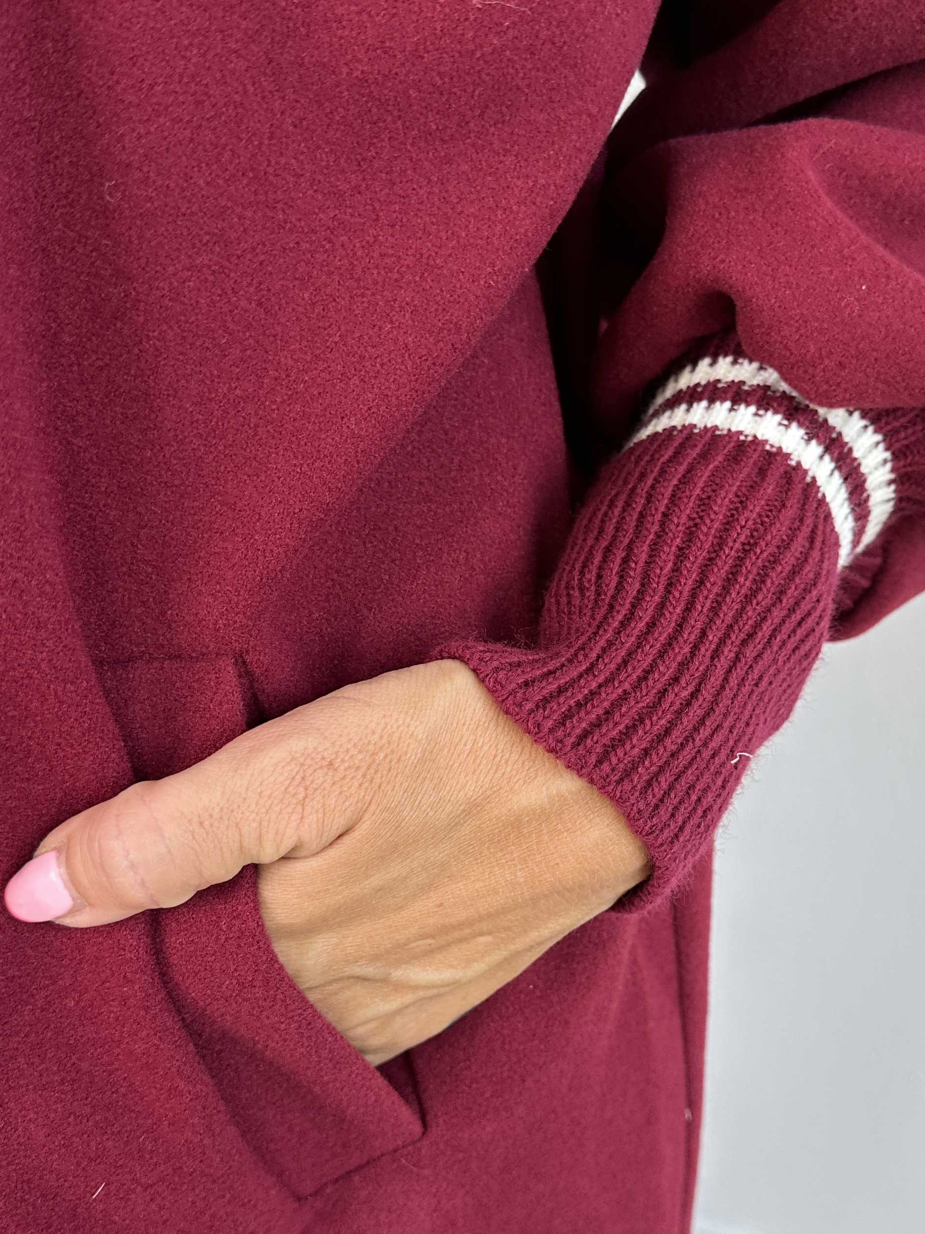 Nitas - Övergångsjacka med stickad del på ärmen