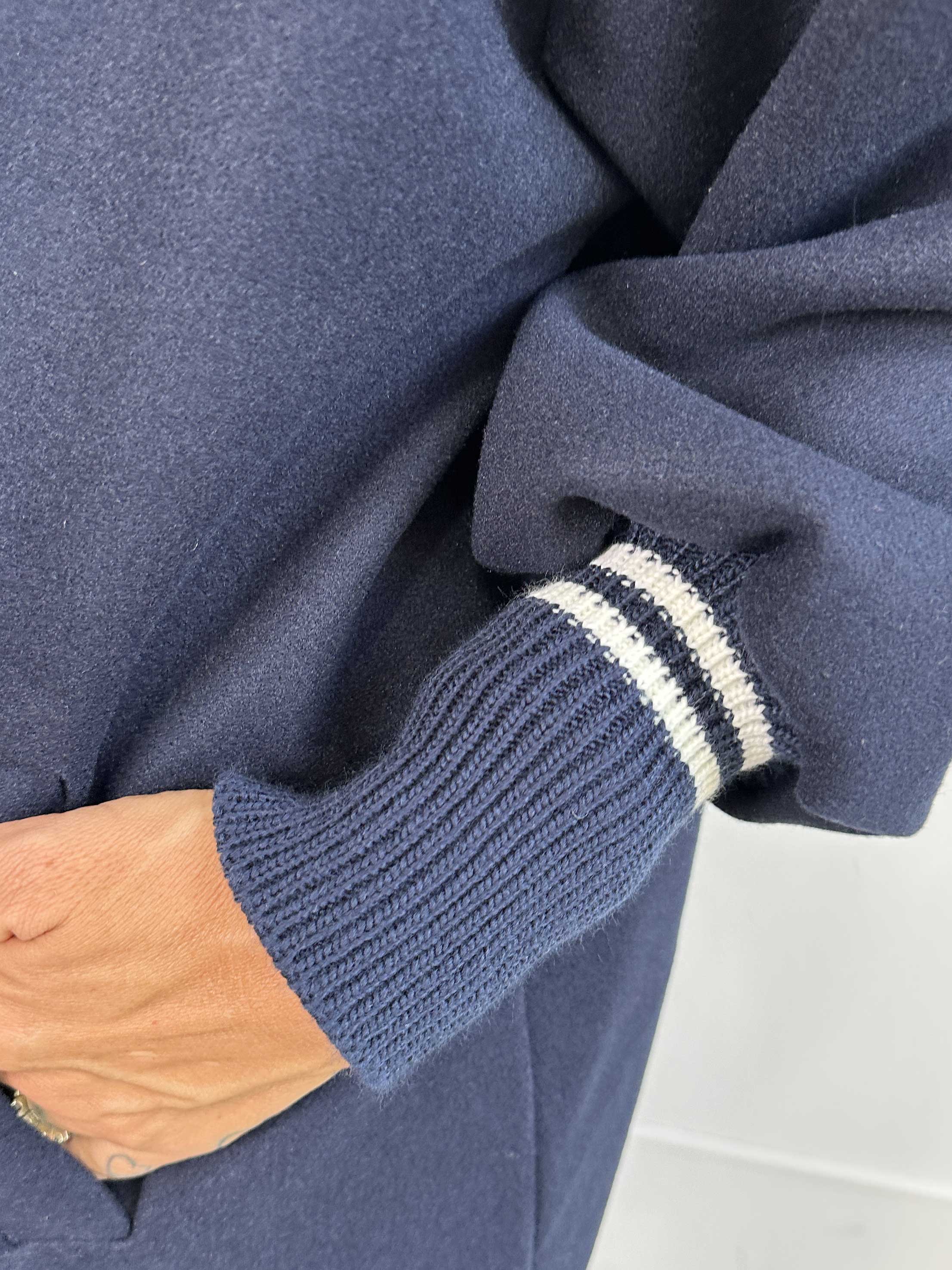 Nitas - Övergångsjacka med stickad del på ärmen