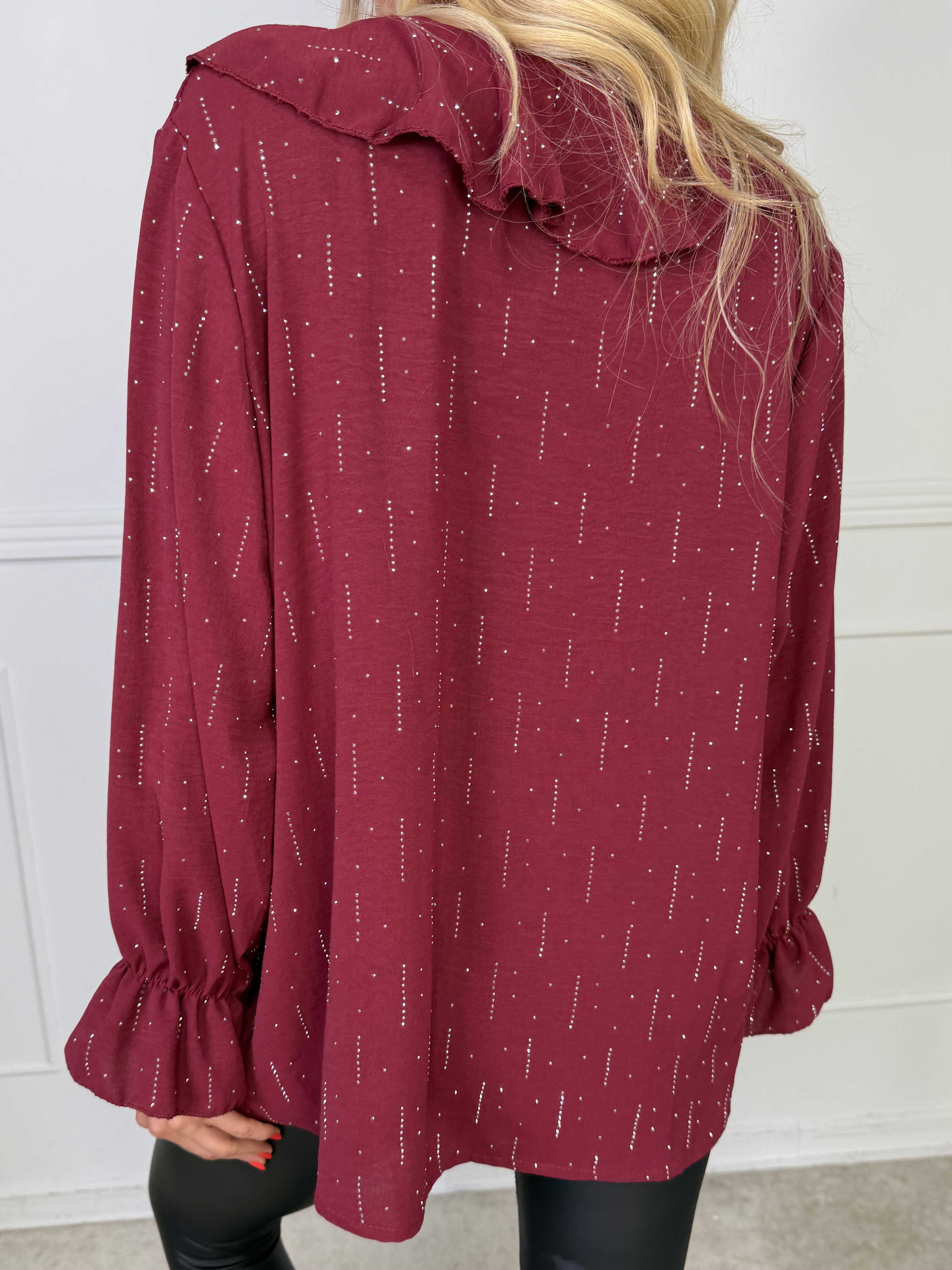 Noor - Fin tunika med flæser og similisten