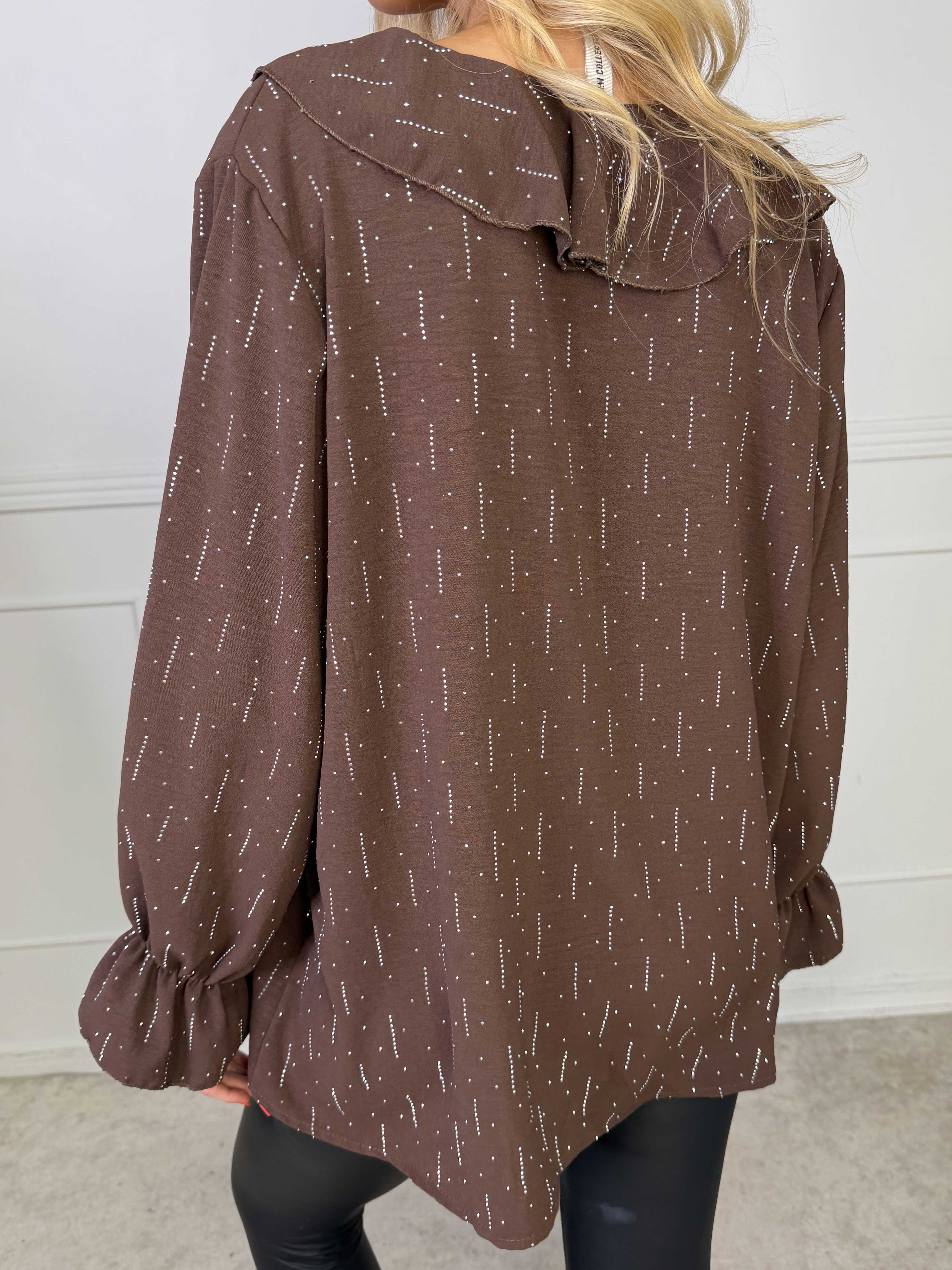 Noor - Fin tunika med flæser og similisten