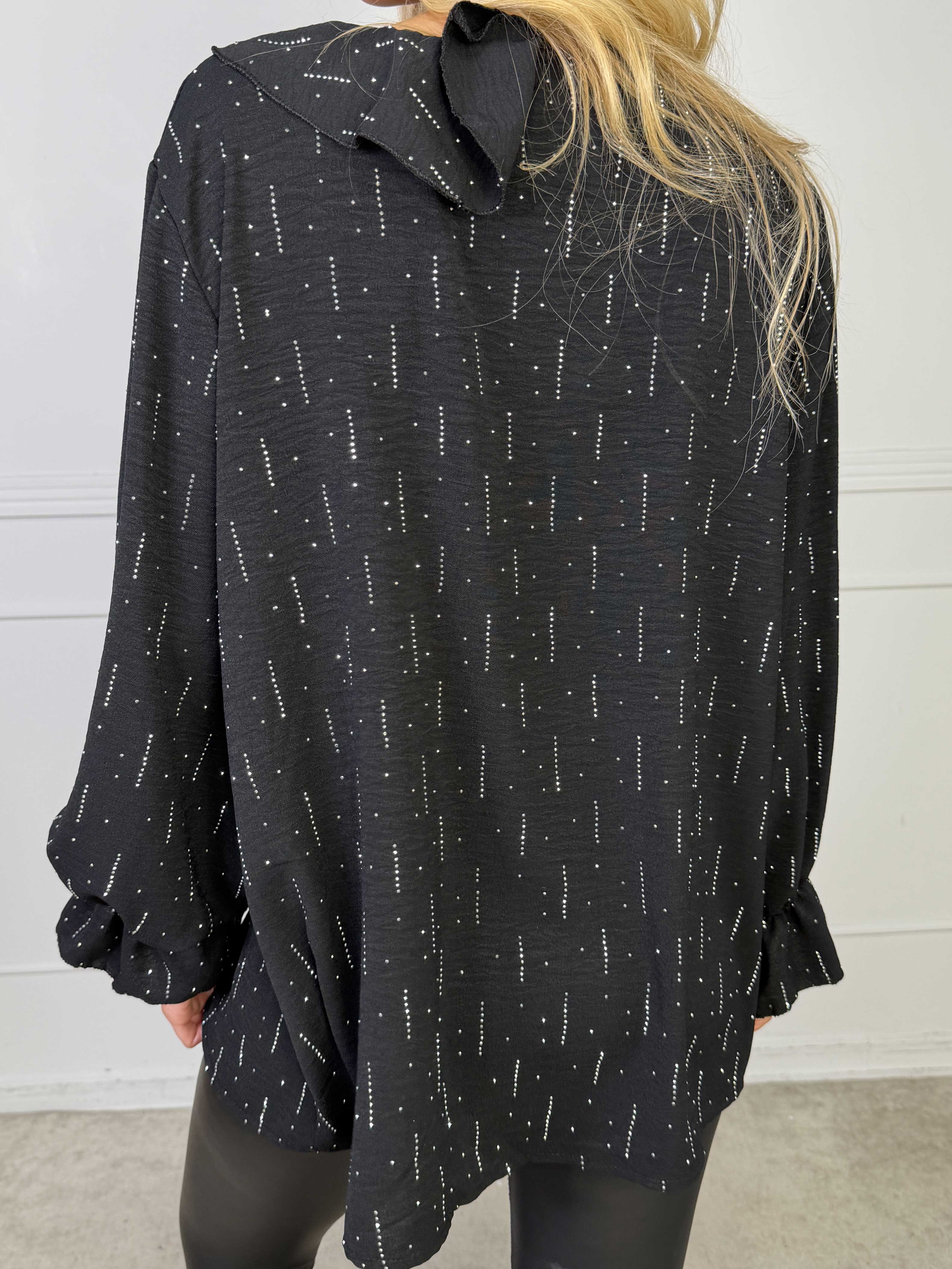 Noor - Fin tunika med flæser og similisten