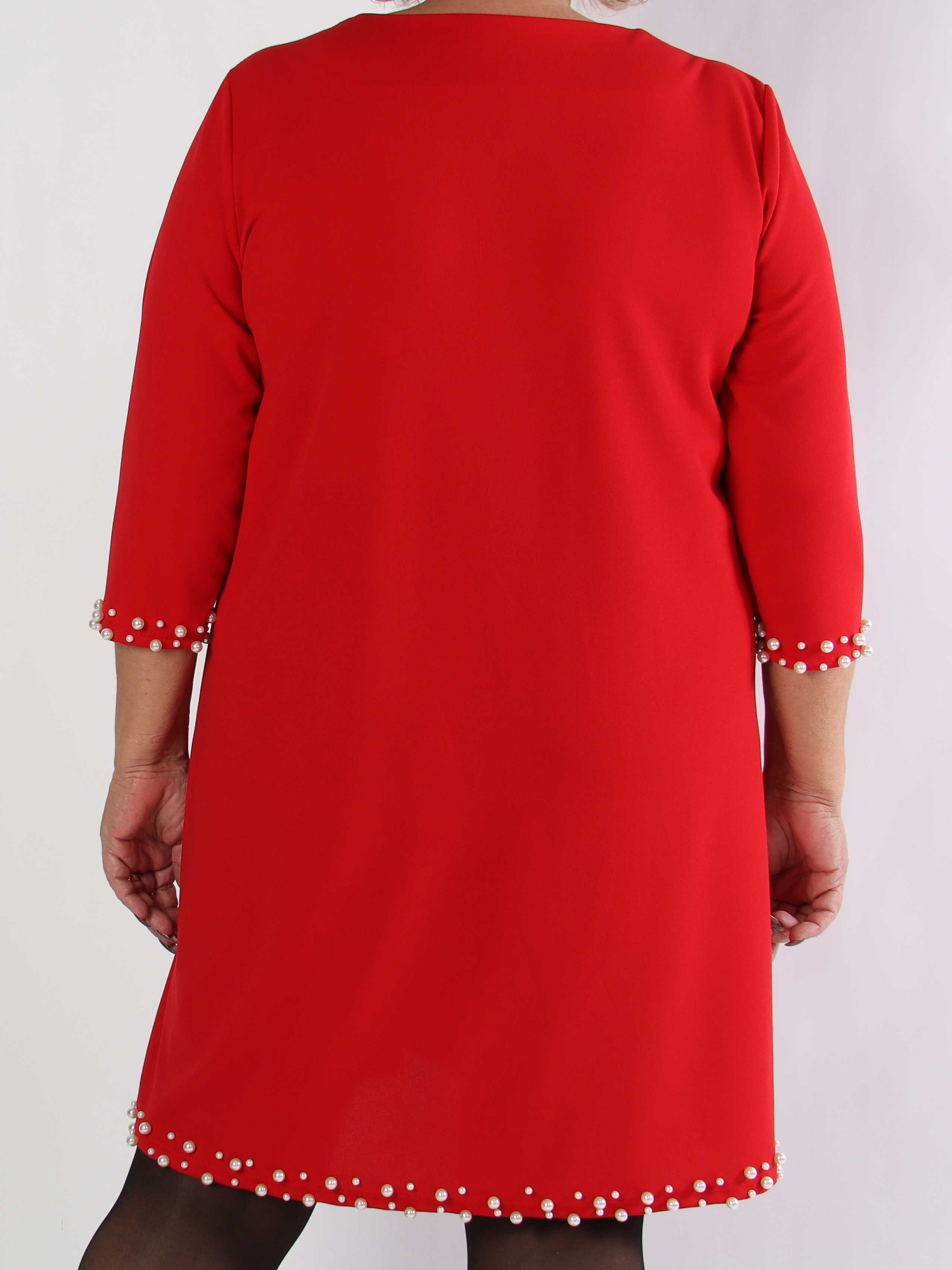 Obi - Klassisk plus size kjole med fine perler