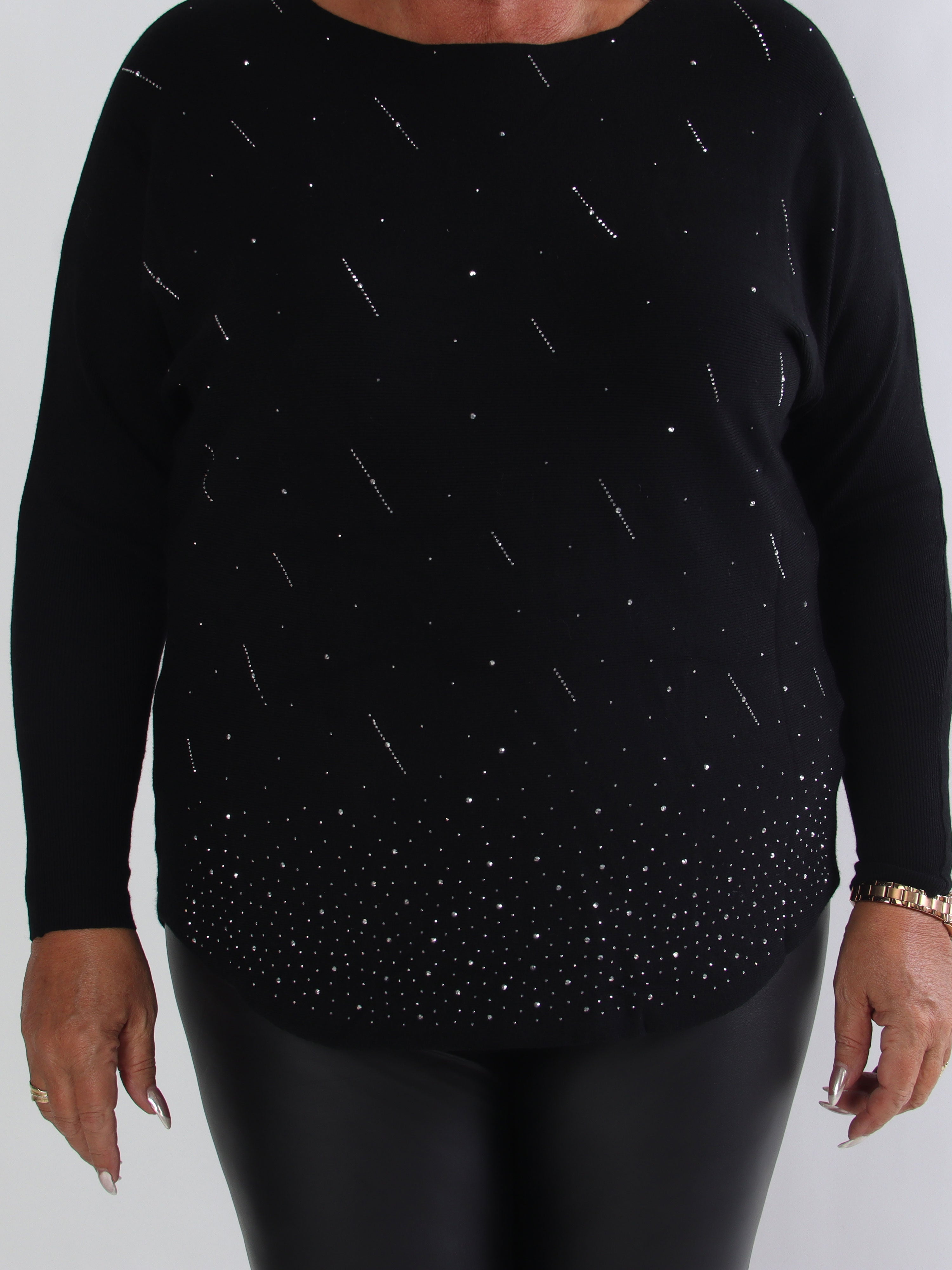 Orion - Mjuk tröja med ull utsmyckad med fin strass