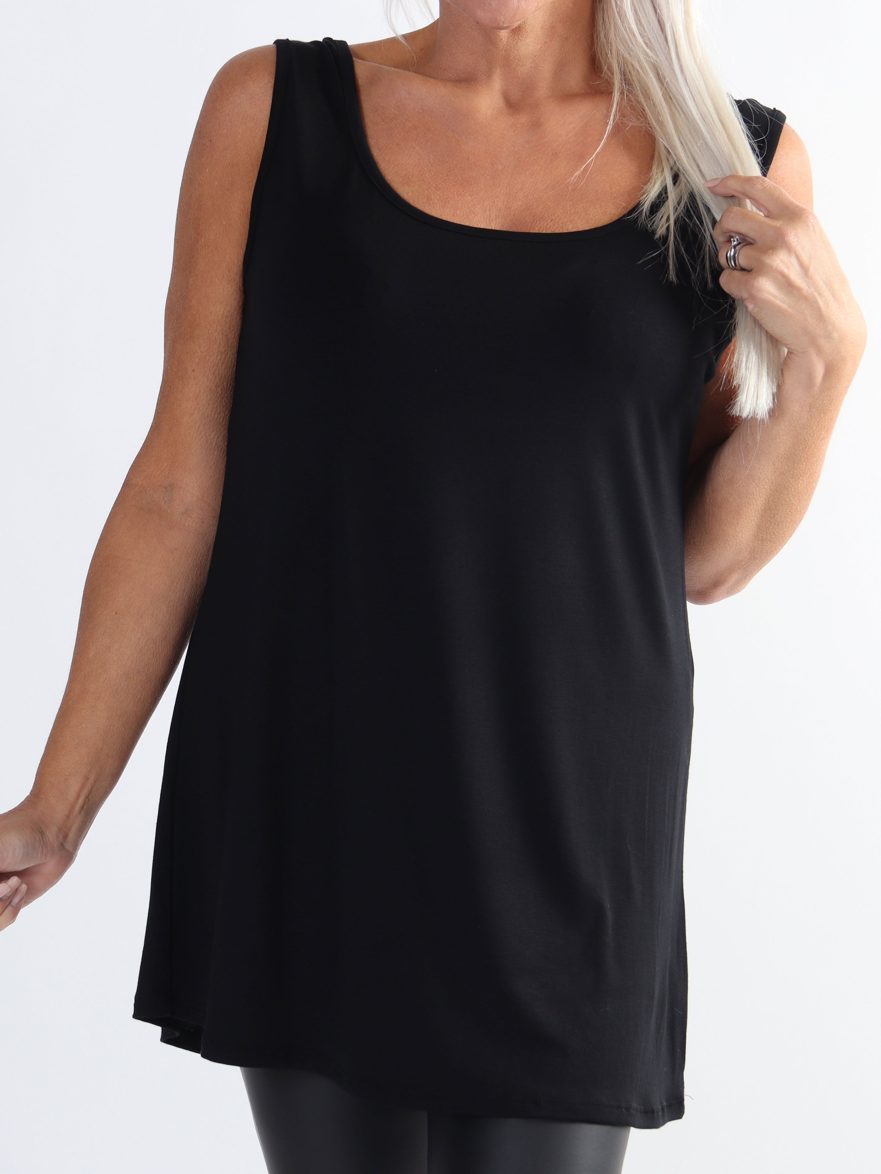 Otine Top - Basic plus size topp i plain färger