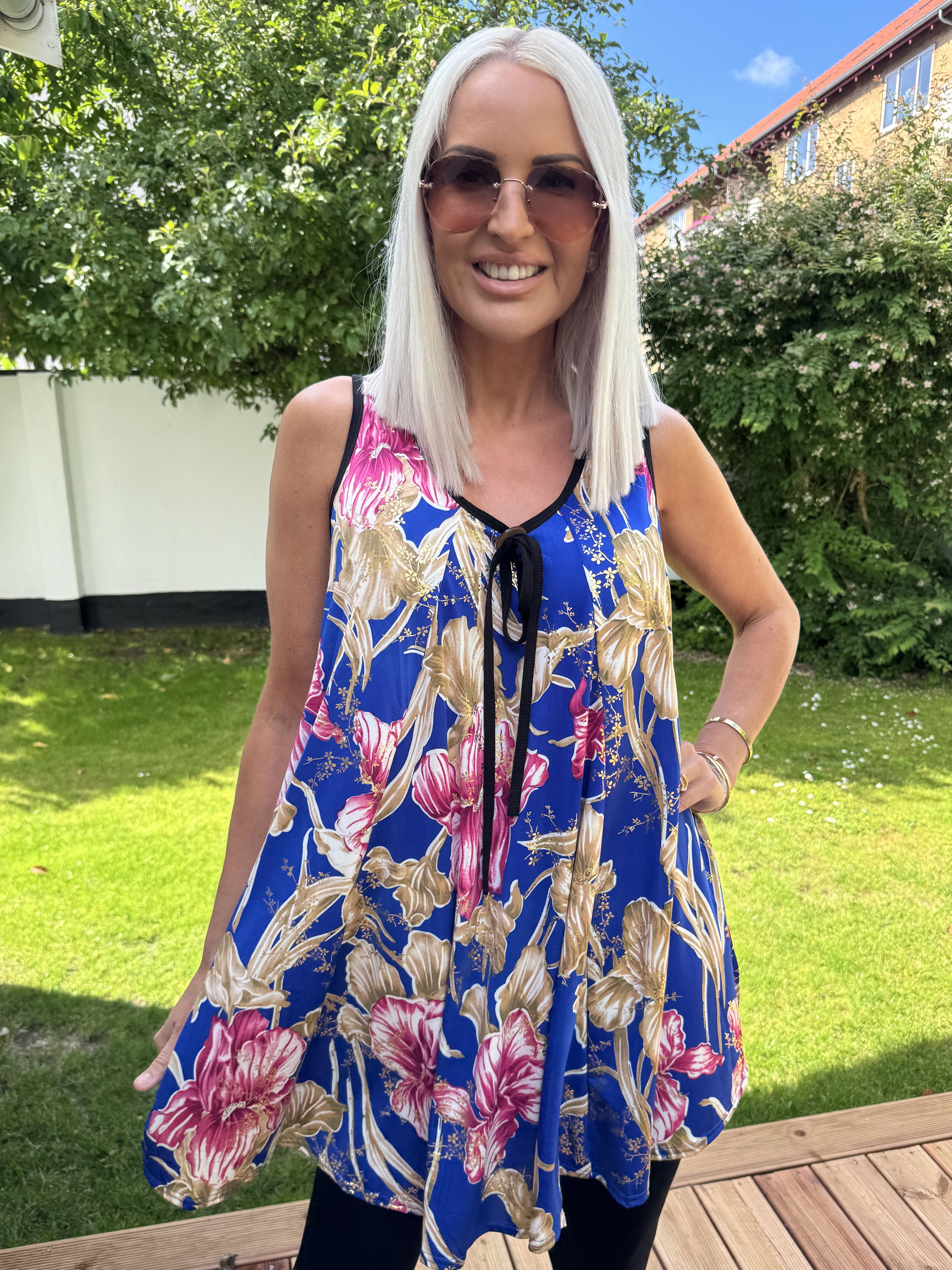 Palma Spring - Lång mönstrad tunika i stretchigt tyg