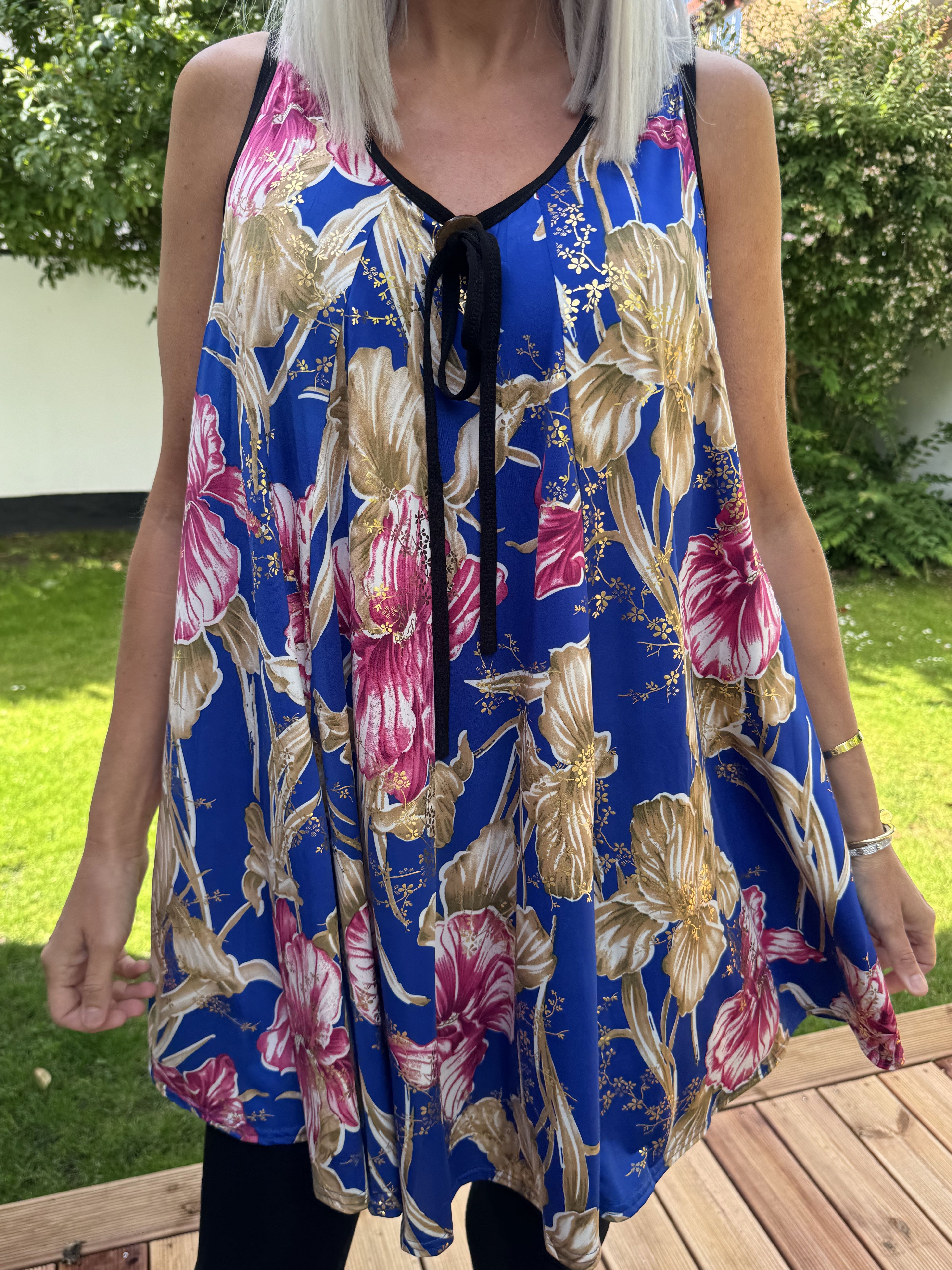 Palma Spring - Lång mönstrad tunika i stretchigt tyg