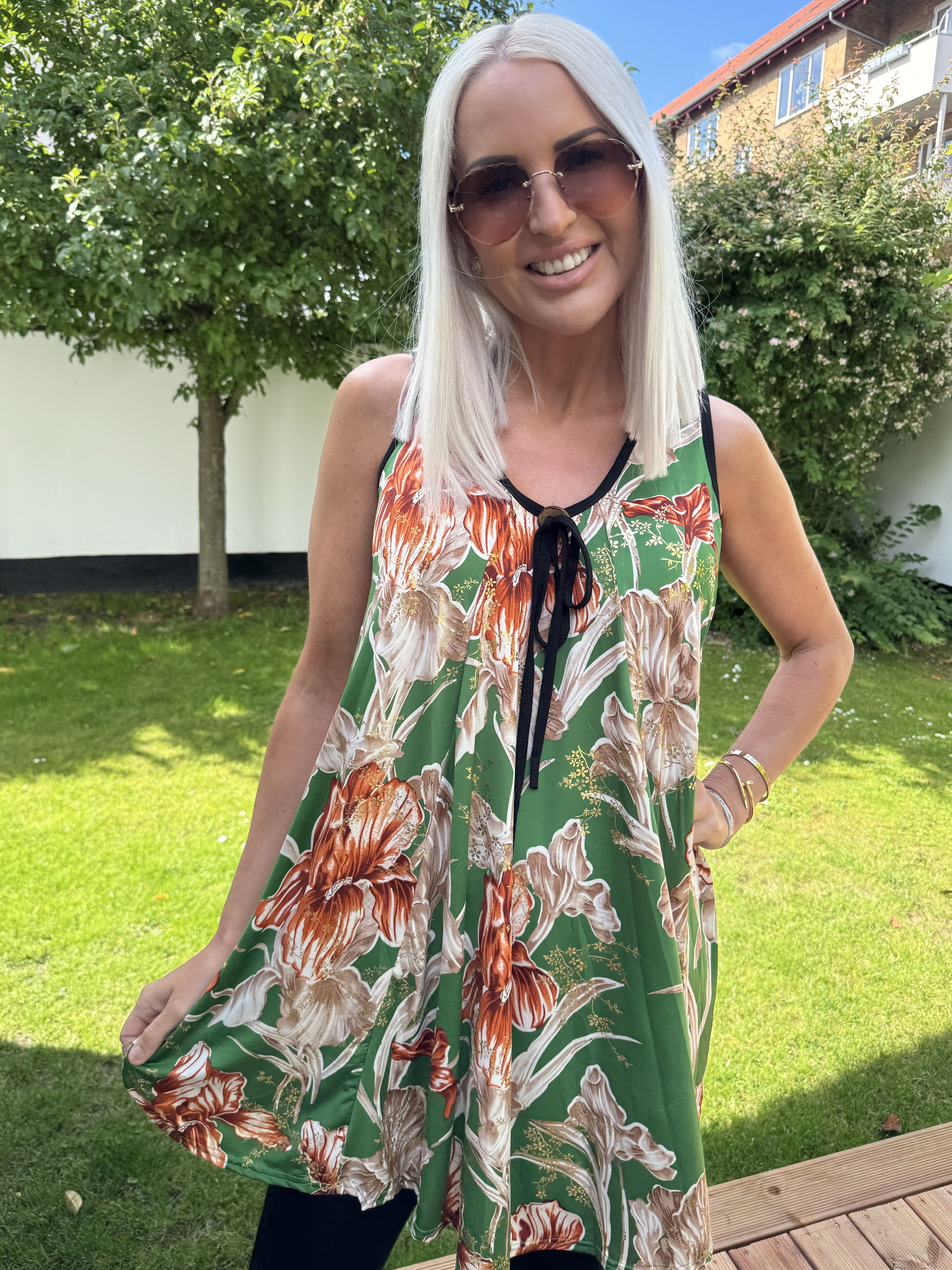 Palma Spring - Lång mönstrad tunika i stretchigt tyg