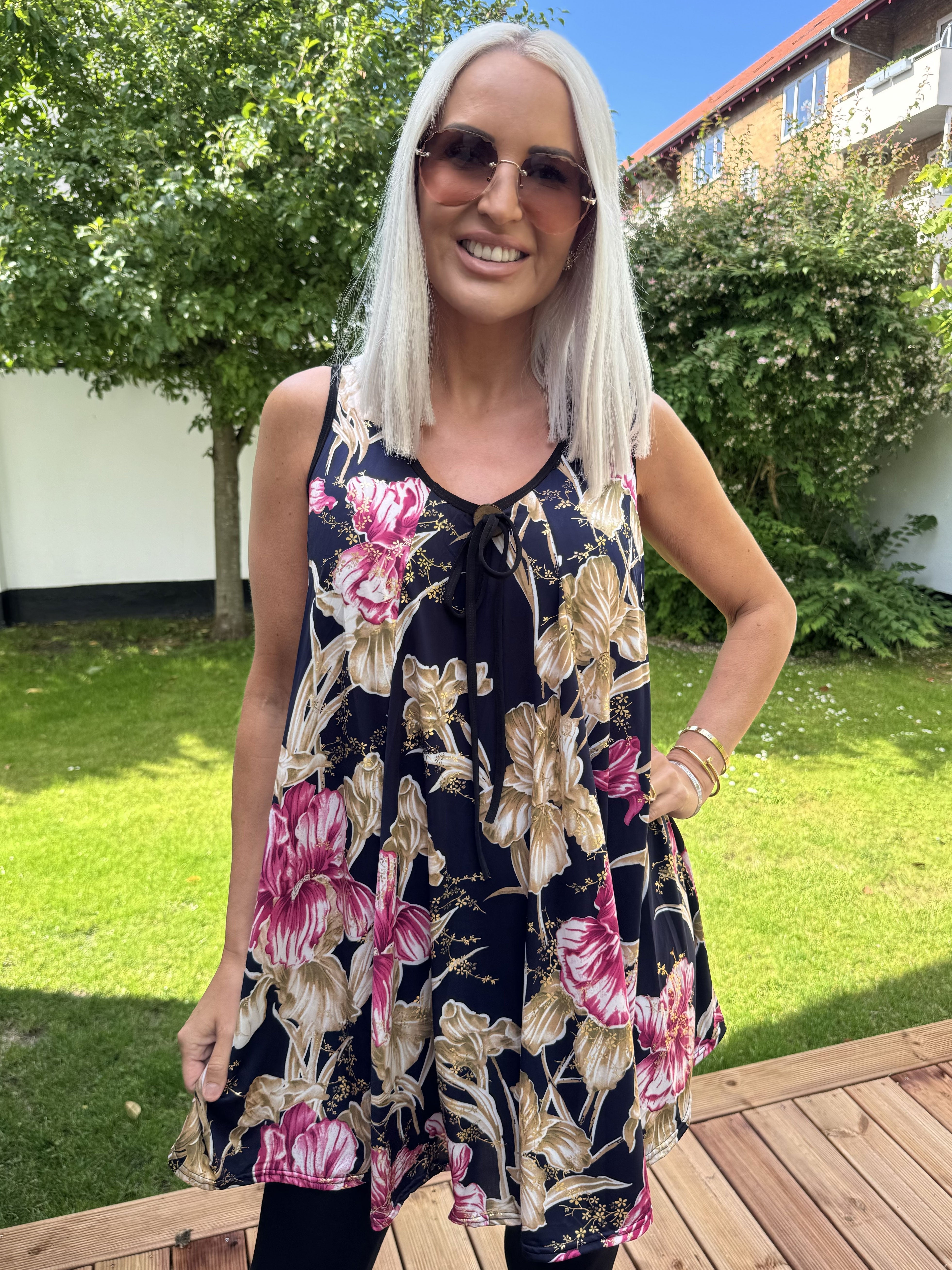 Palma Spring - Lång mönstrad tunika i stretchigt tyg