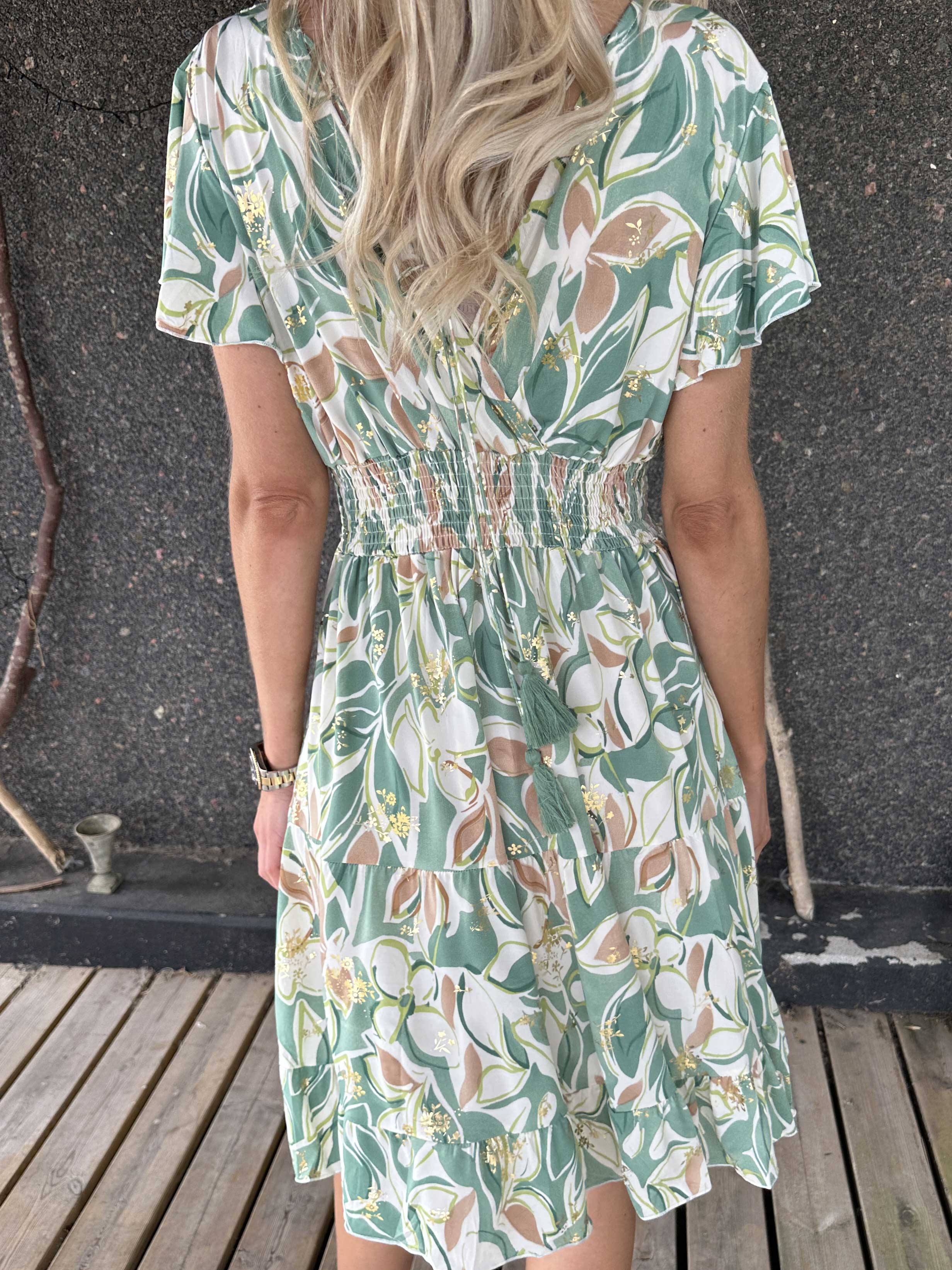 Palmira - Mönstrad elastisk klänning med lager på lager look