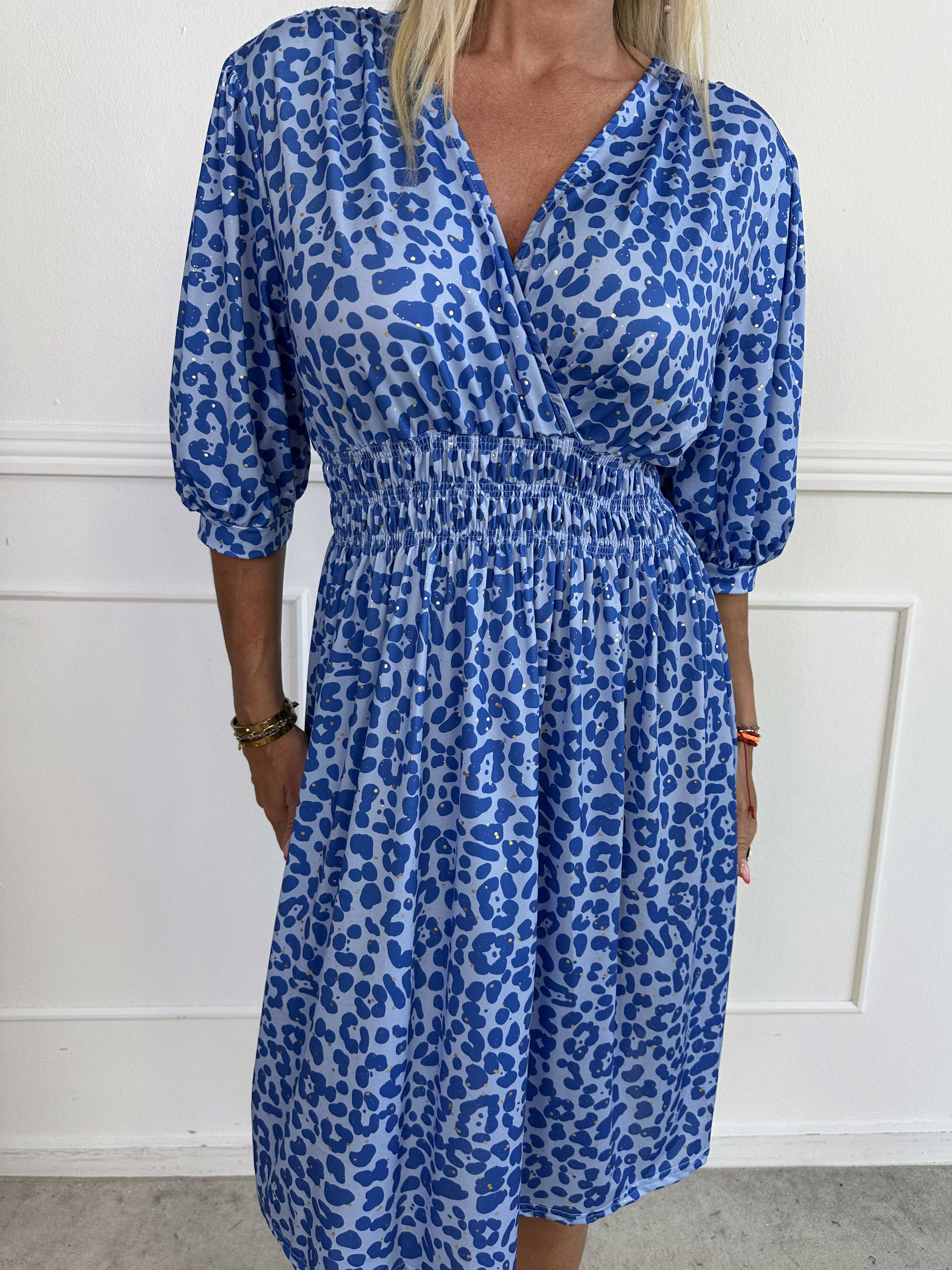 Pamina Leo Short - Kort elastisk kjole i leopardprint