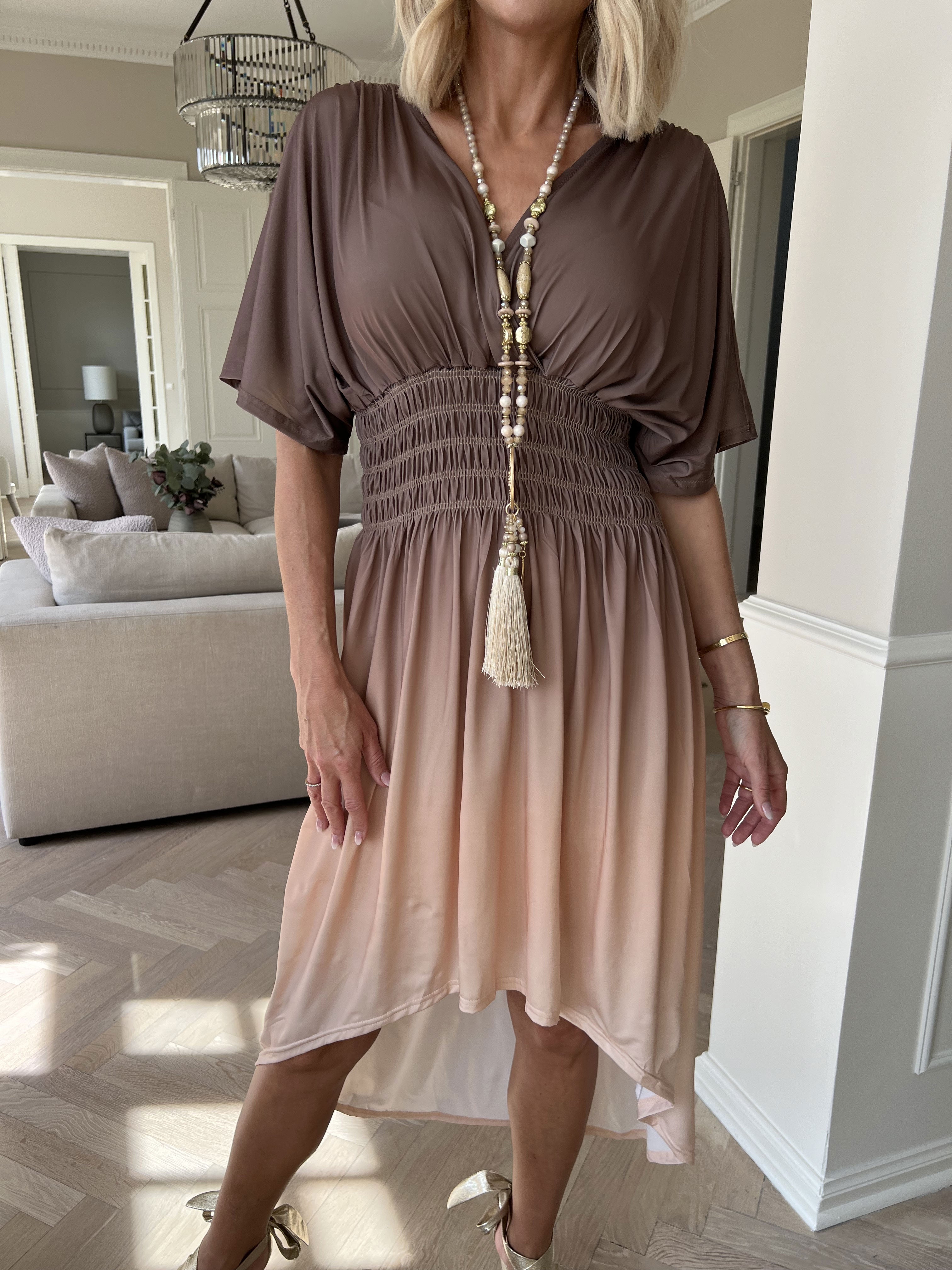 Pams Fade High-low - Stretchig flerfärgad klänning