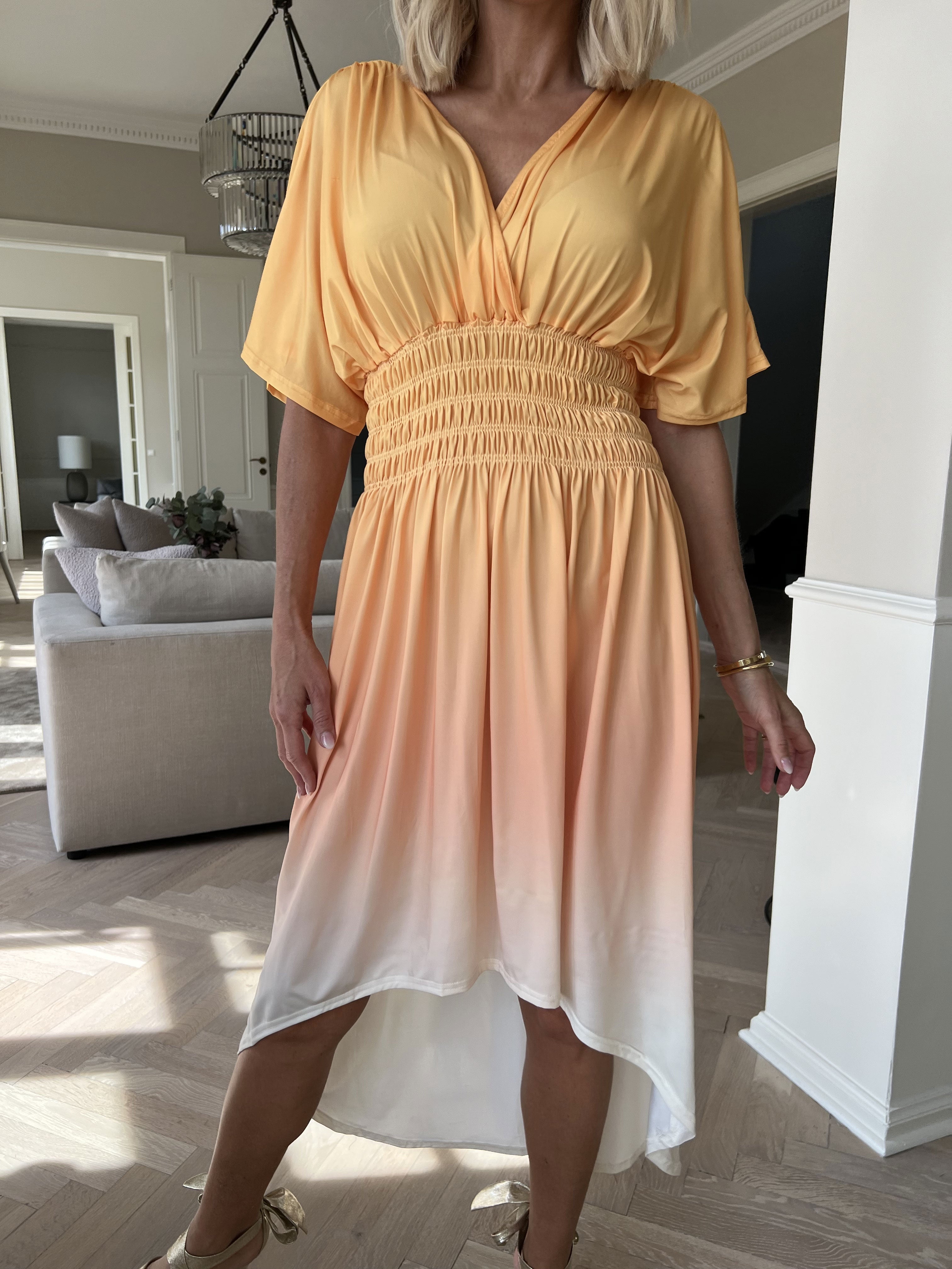 Pams Fade High-low - Stretchig flerfärgad klänning