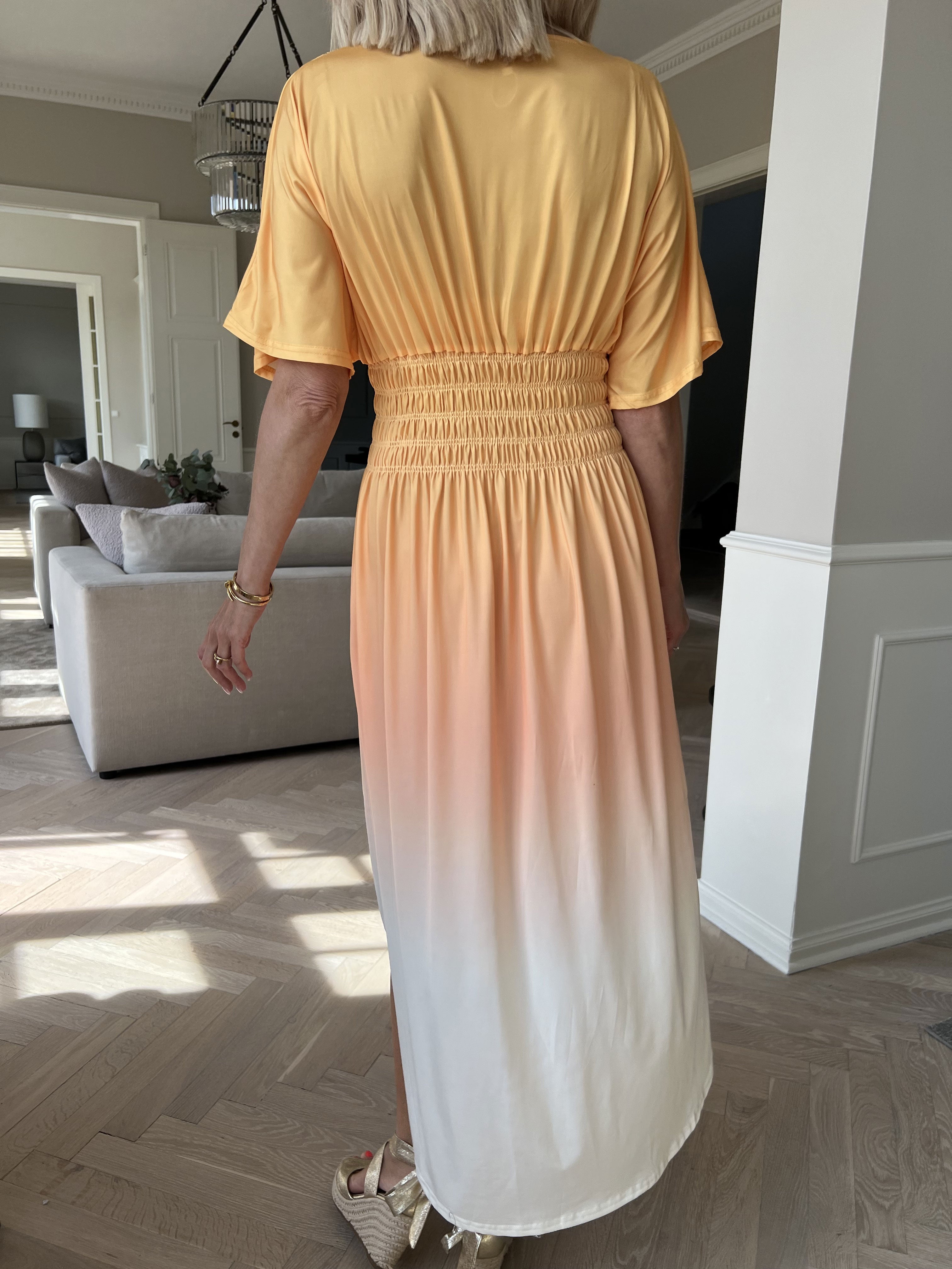 Pams Fade High-low - Stretchig flerfärgad klänning