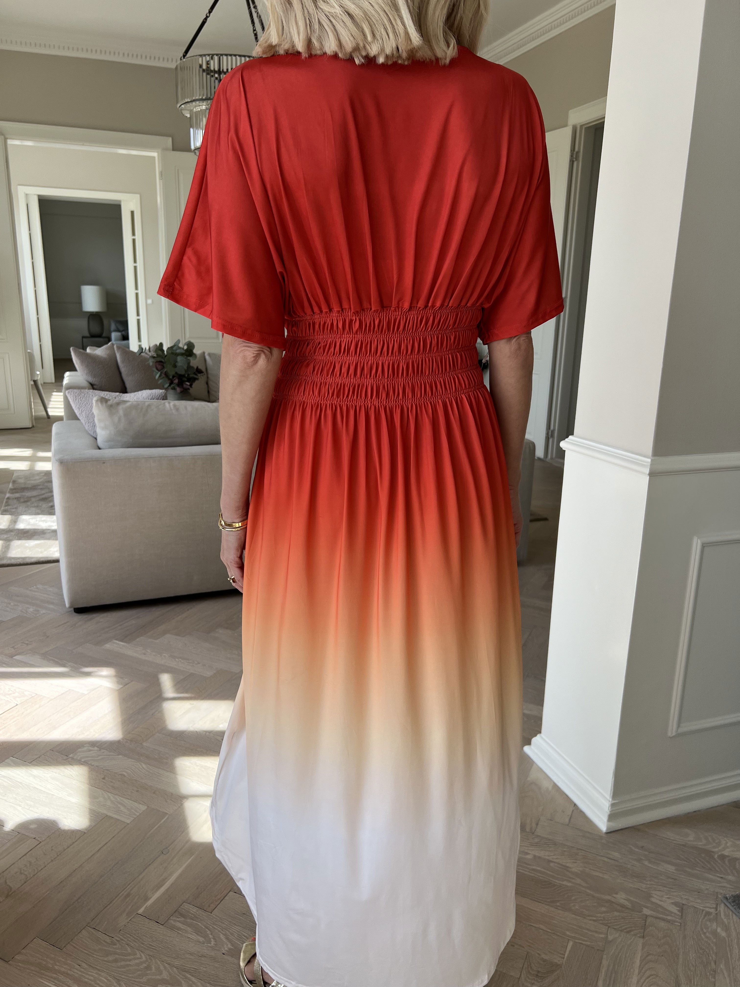 Pams Fade High-low - Stretchig flerfärgad klänning