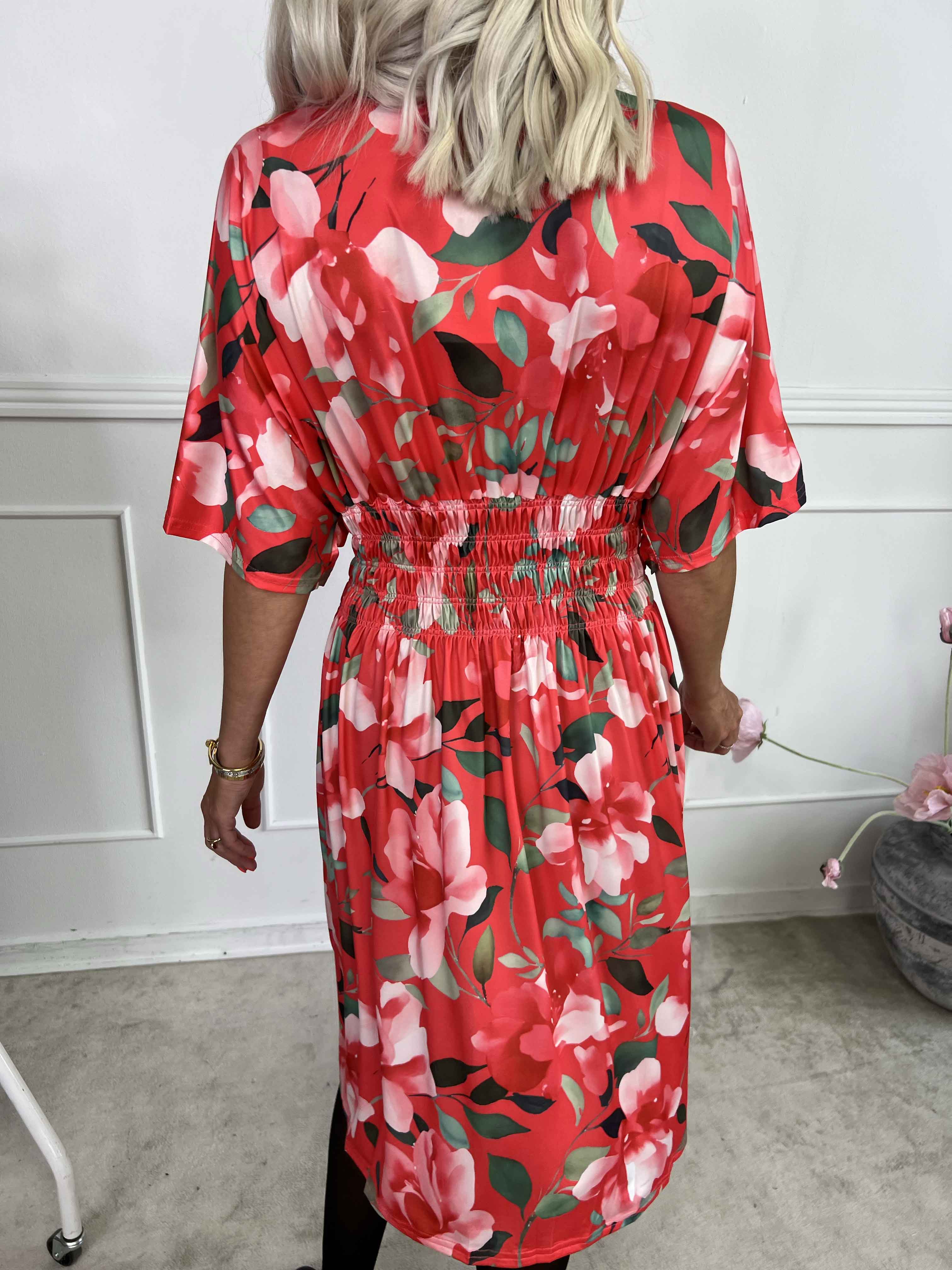 Pams Fiore Short - Kort elastisk klänning i blommigt mönster