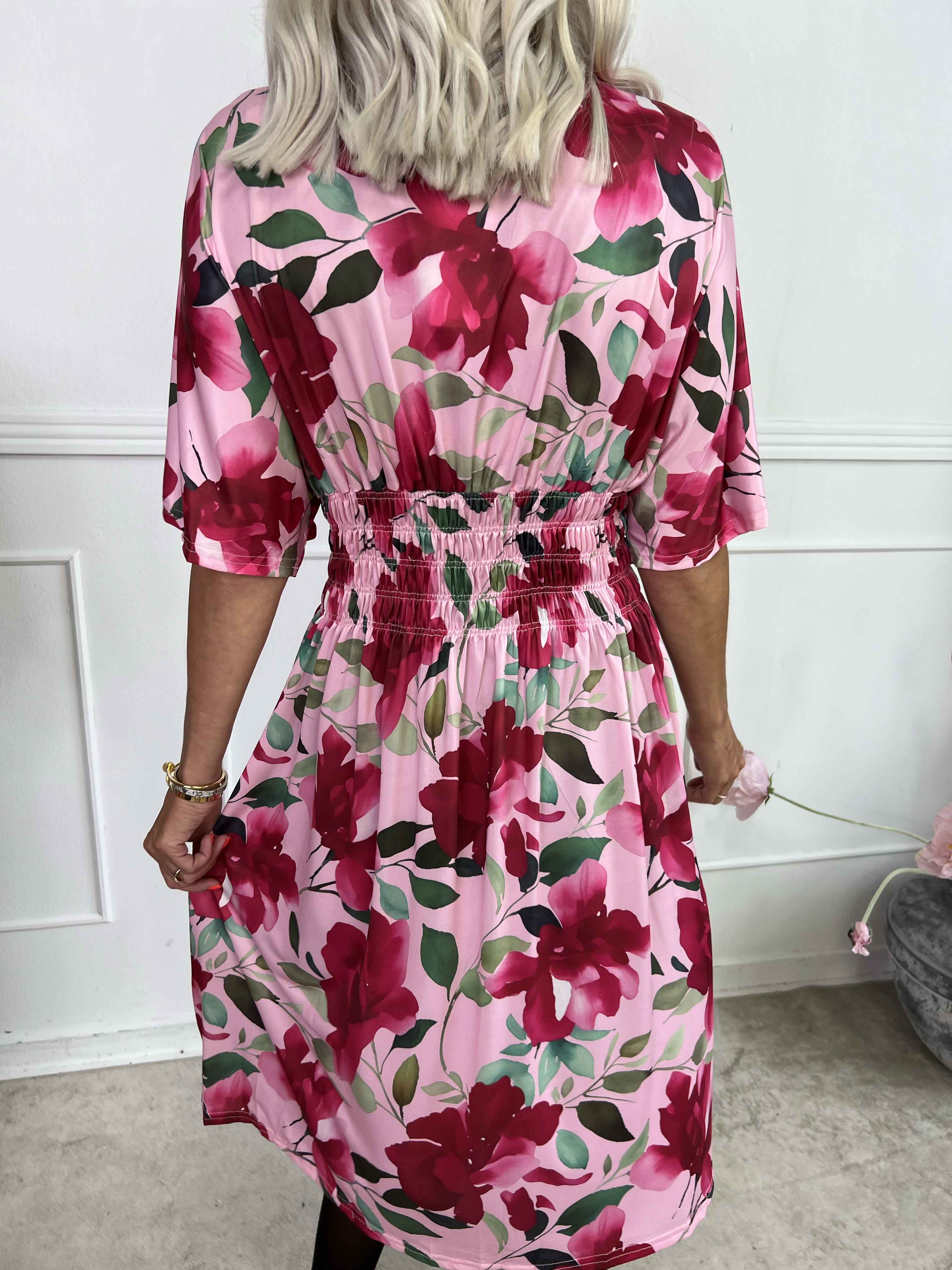 Pams Fiore Short - Kort elastisk klänning i blommigt mönster