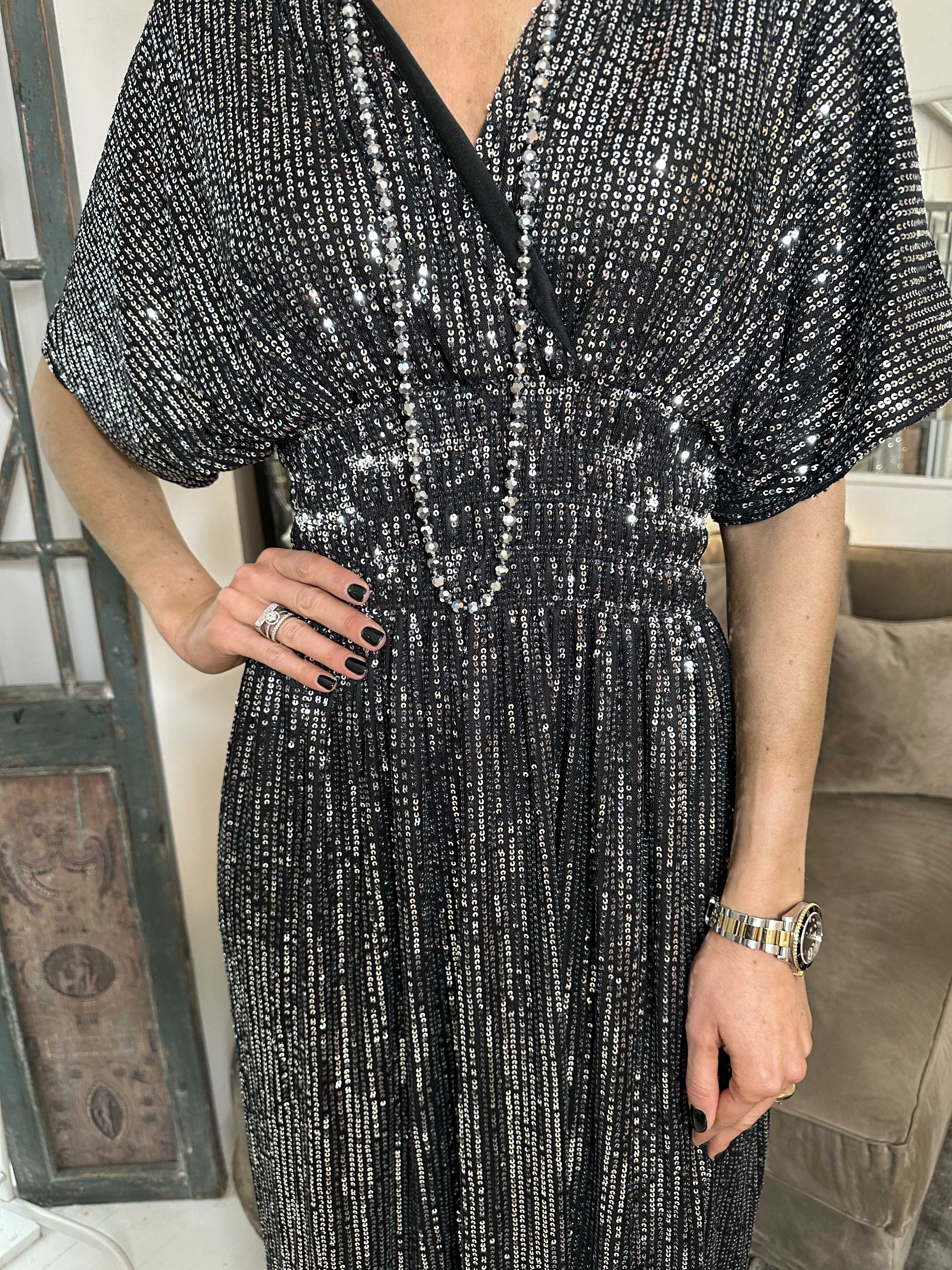 Pams Glitter - Lång vacker klänning med paljetter