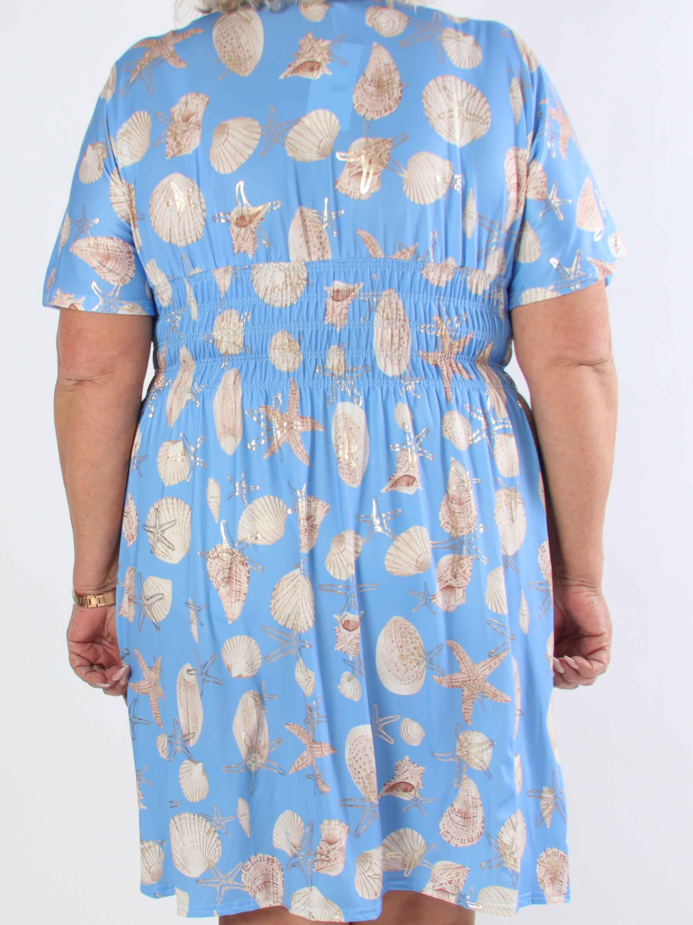 Pams Beach Short - Elastisk plus size klänning med musslor