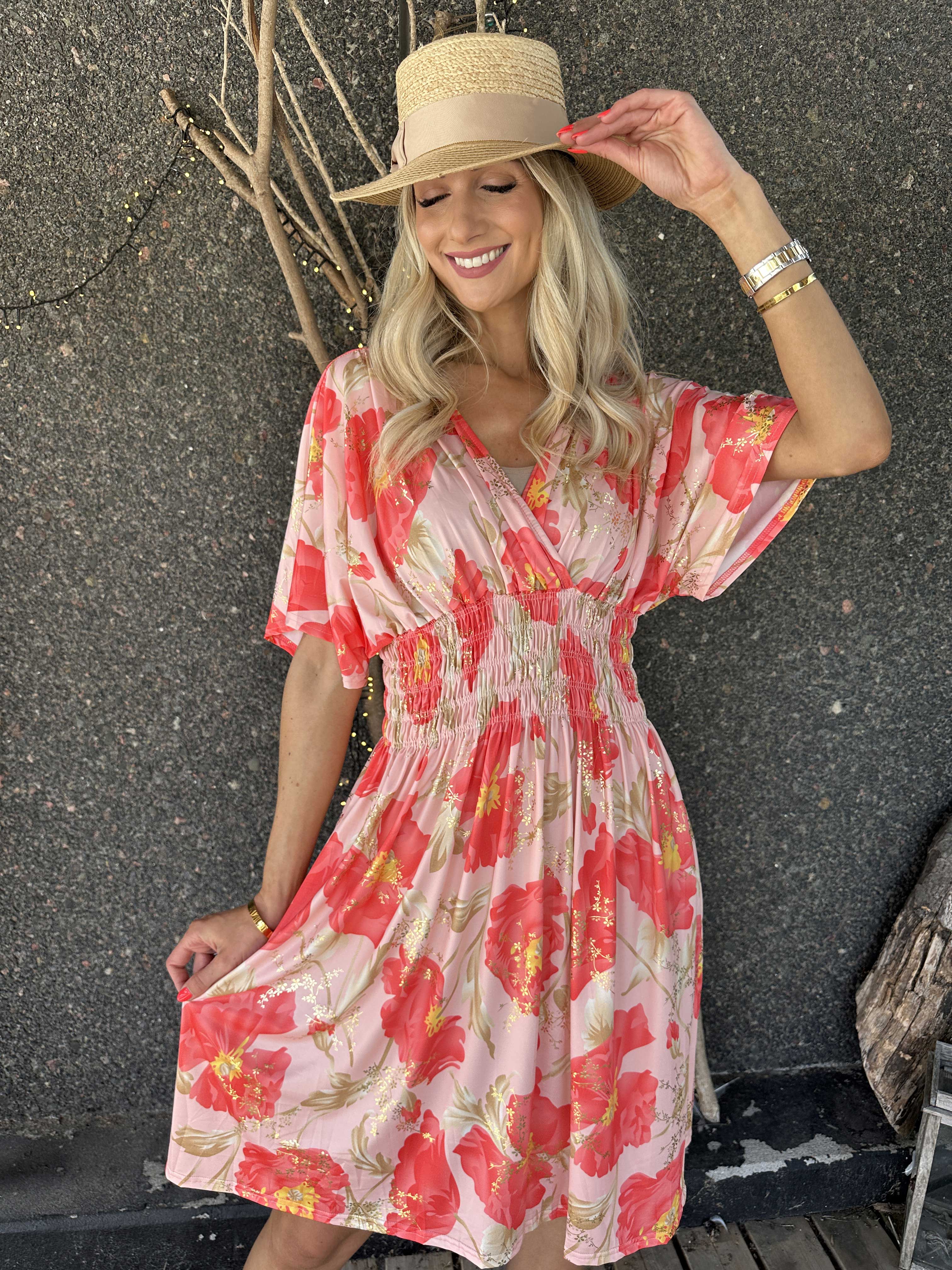 Pams Botanic Short - Stretchig blommig klänning