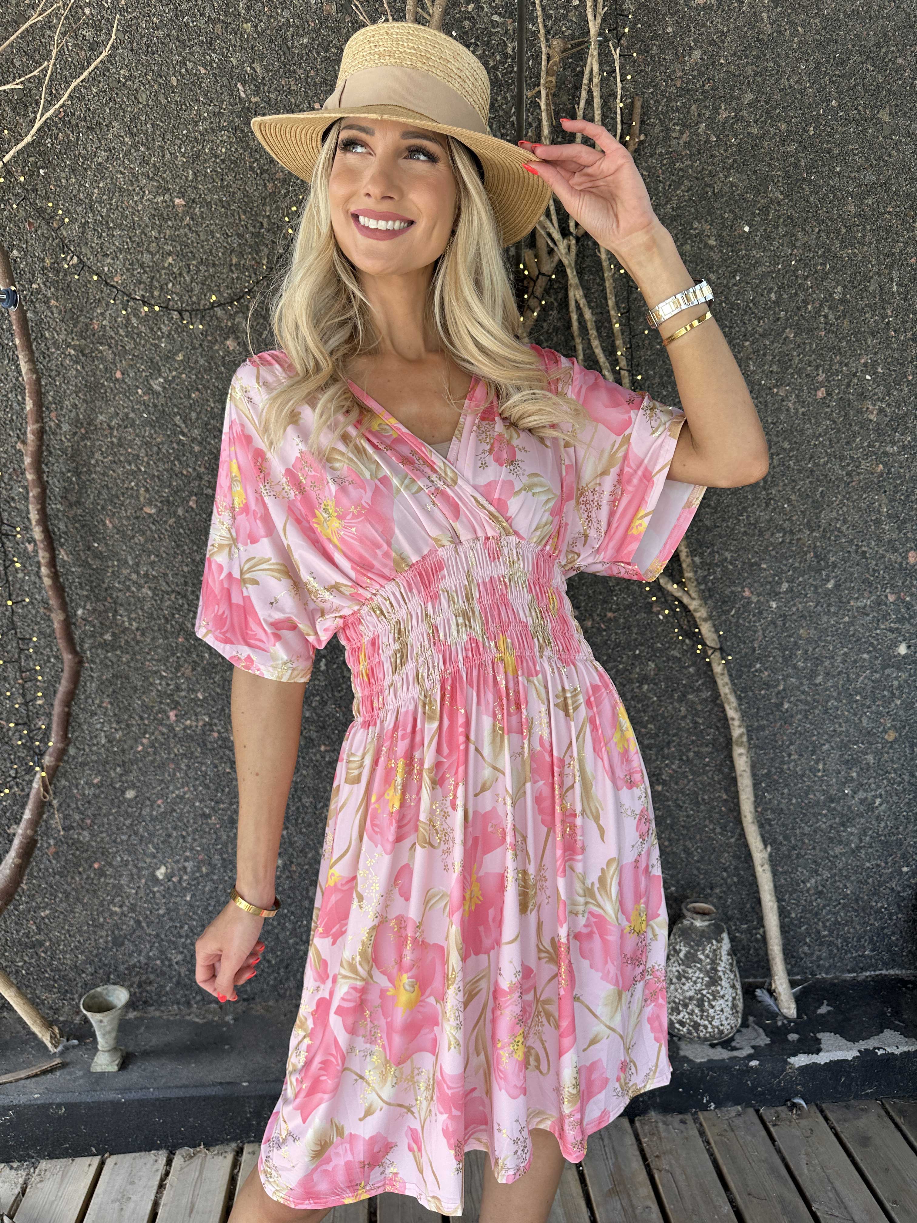 Pams Botanic Short - Stretchig blommig klänning