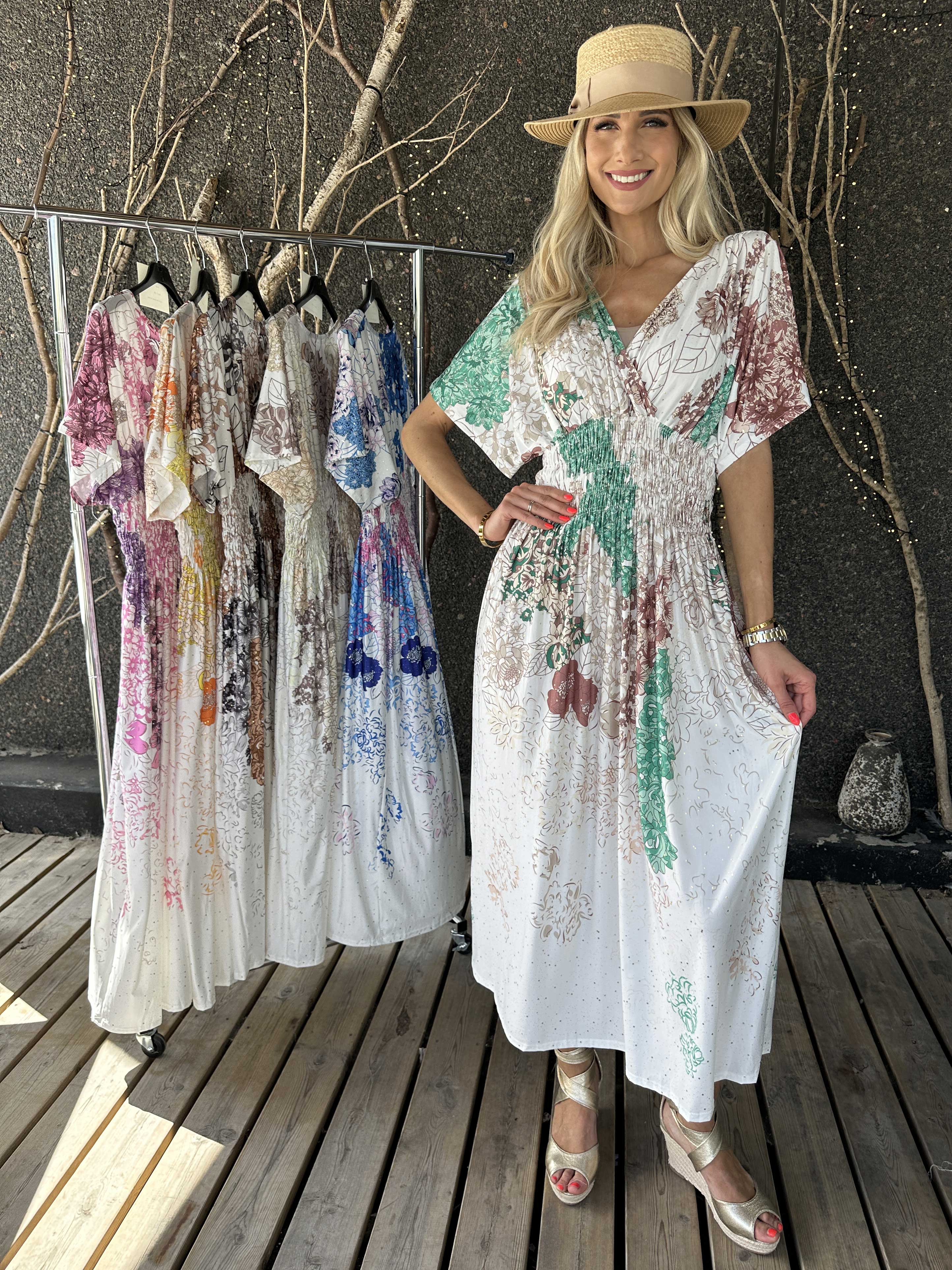 Pams Coachella - Stretchig klänning med färgat mönster