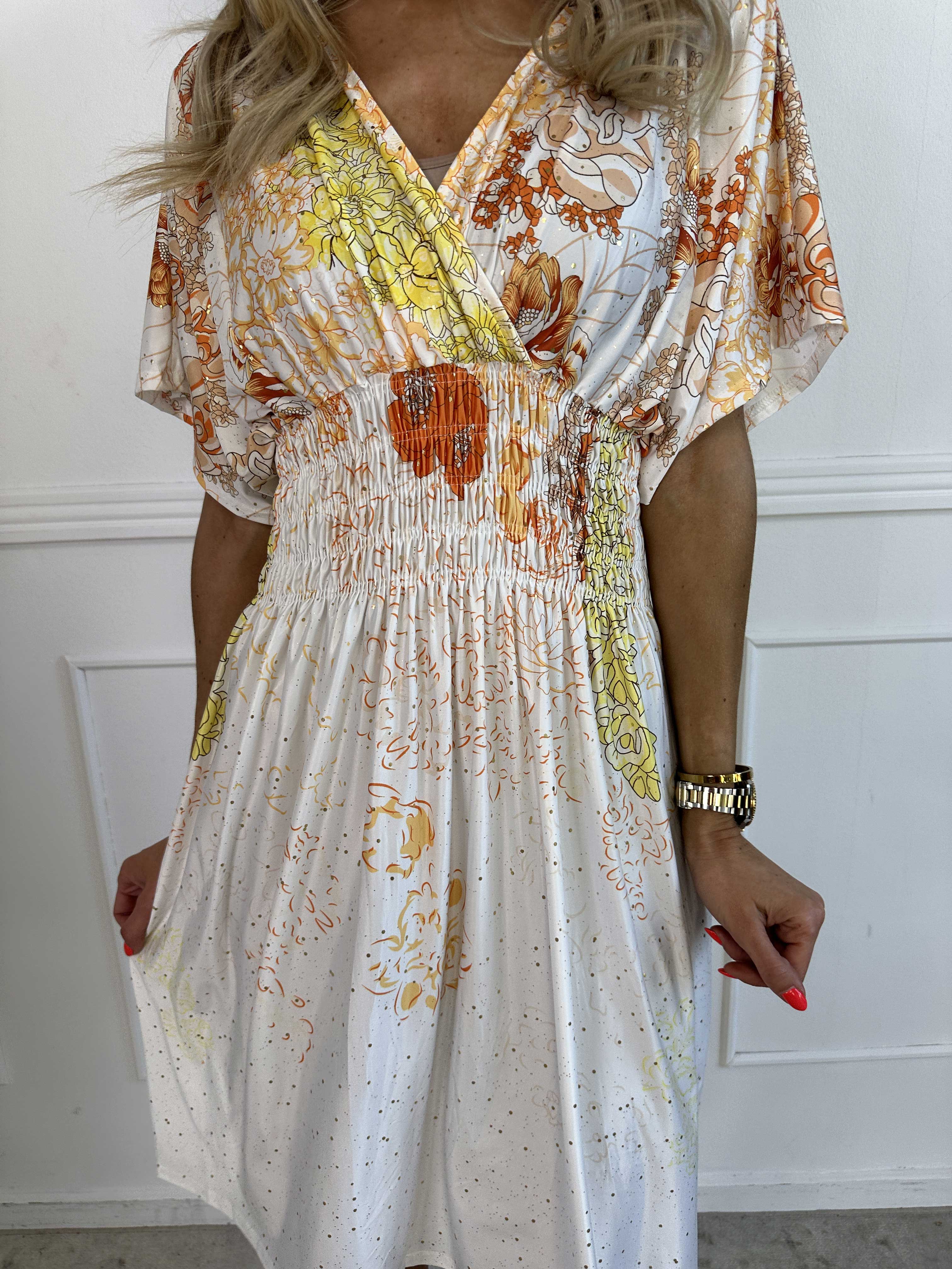 Pams Coachella Short - Stretchig klänning med färgat mönster