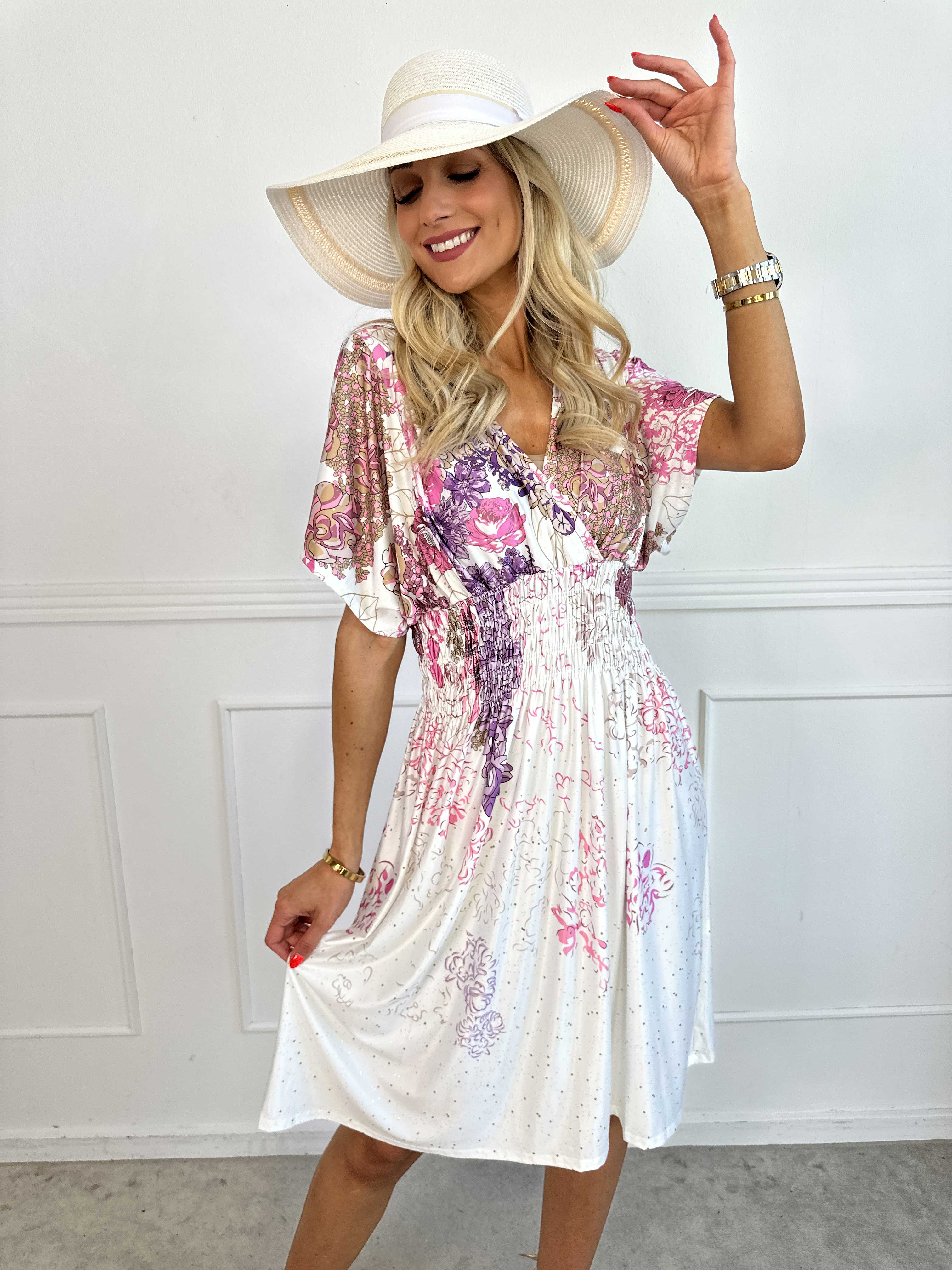 Pams Coachella Short - Stretchig klänning med färgat mönster