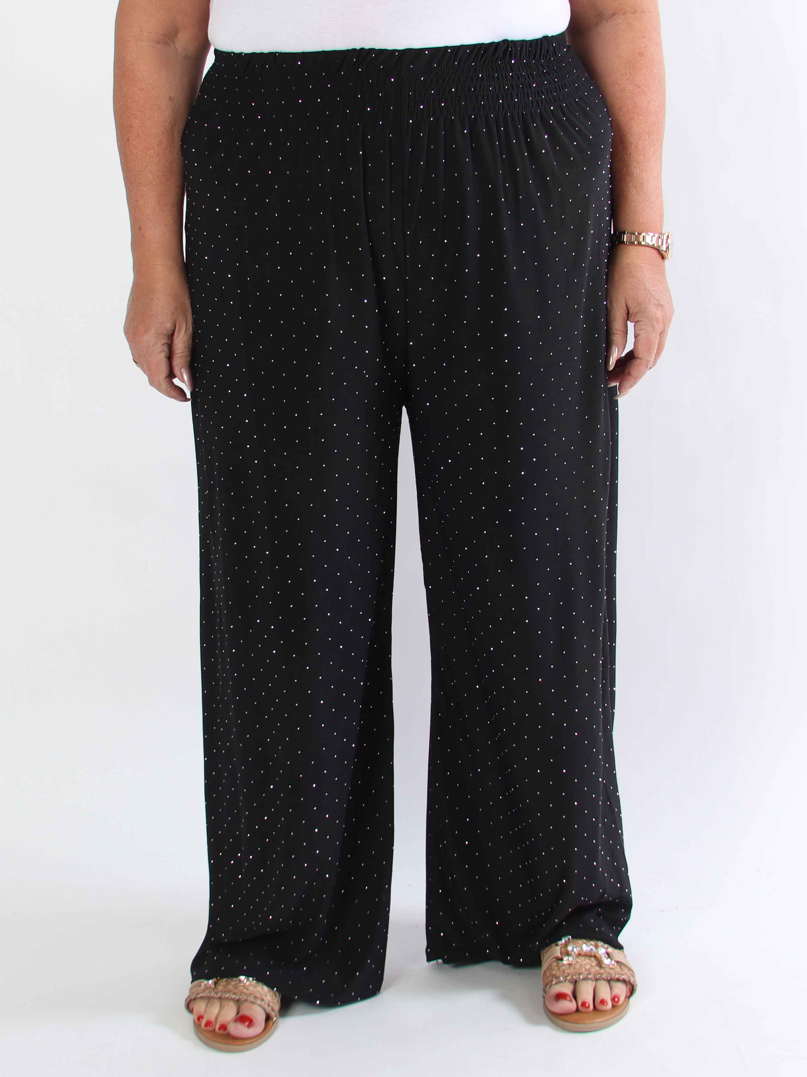 Pams Crystal Pants - Fina elastiska byxor pyntade med strass