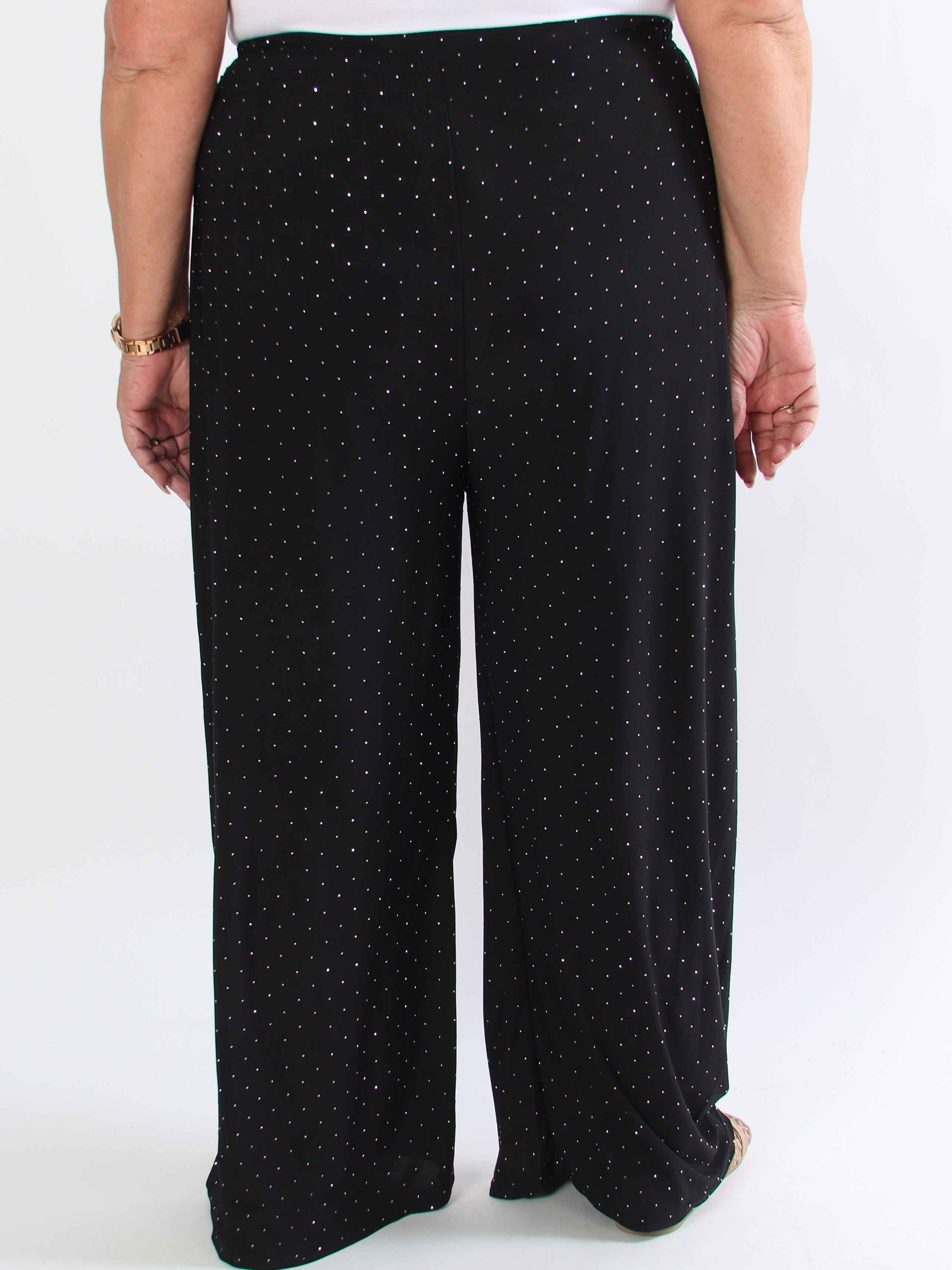 Pams Crystal Pants - Fina elastiska byxor pyntade med strass