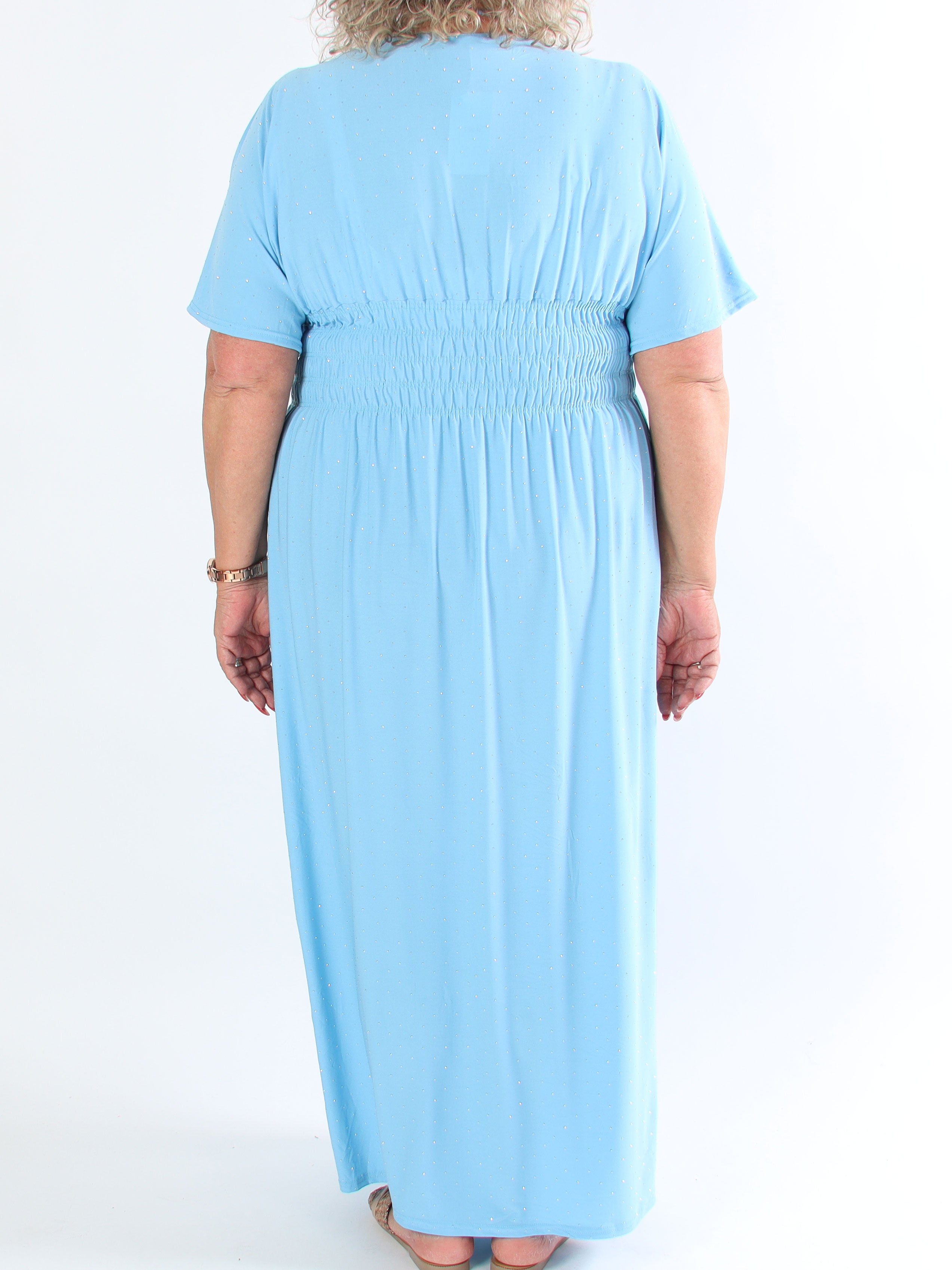 Pams Crystal - Lång stretchklänning med strass